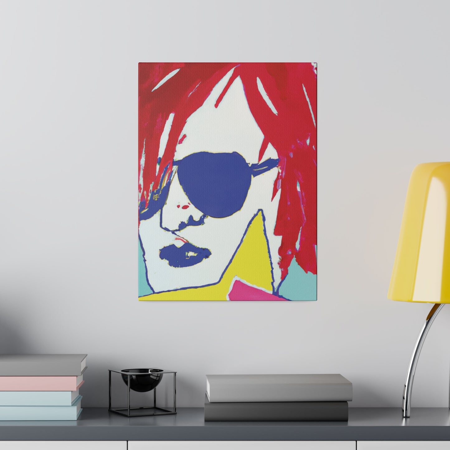 5681B - Rockstar Painting Print | Face | Abstract | Poster | Home Decor | Wall Art | Music Art | Canvas