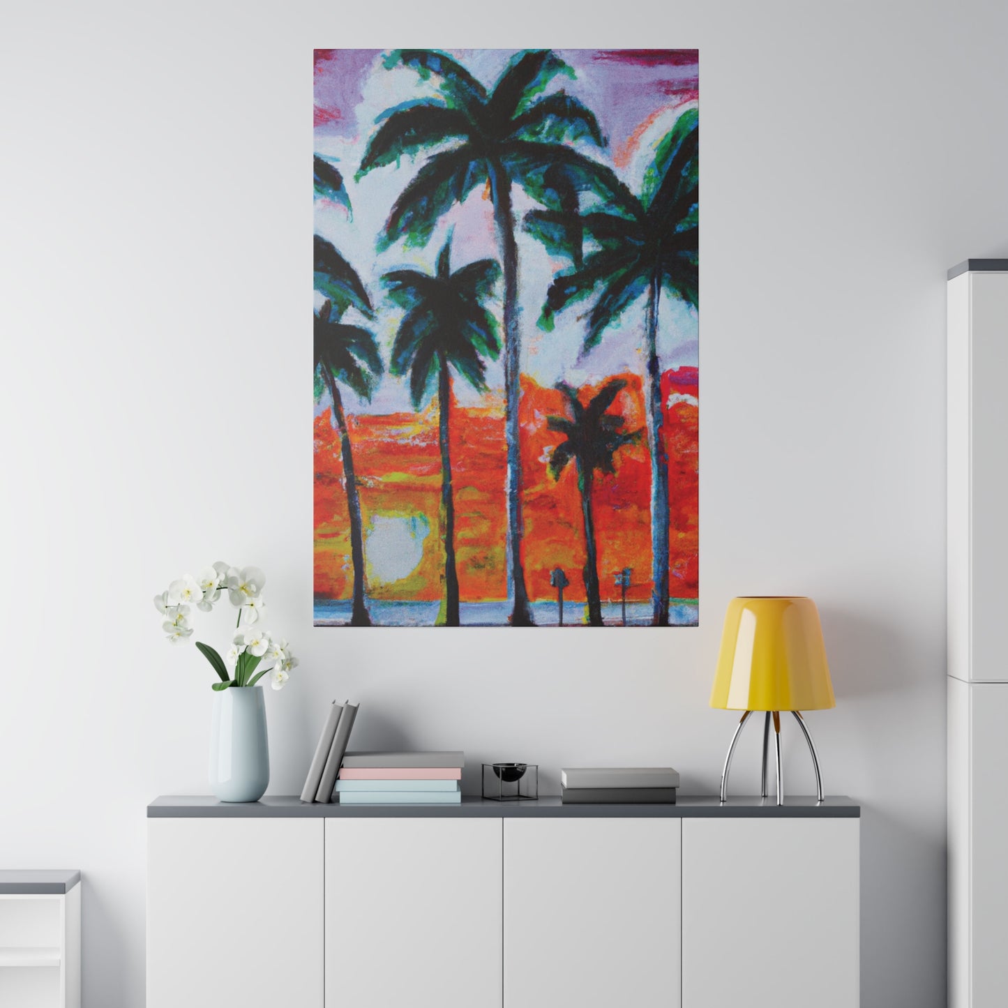 5398G - Miami Beach Sunset Painting Print | Miami | Beach | Sunset | Poster | Home Decor | Wall Art | Canvas