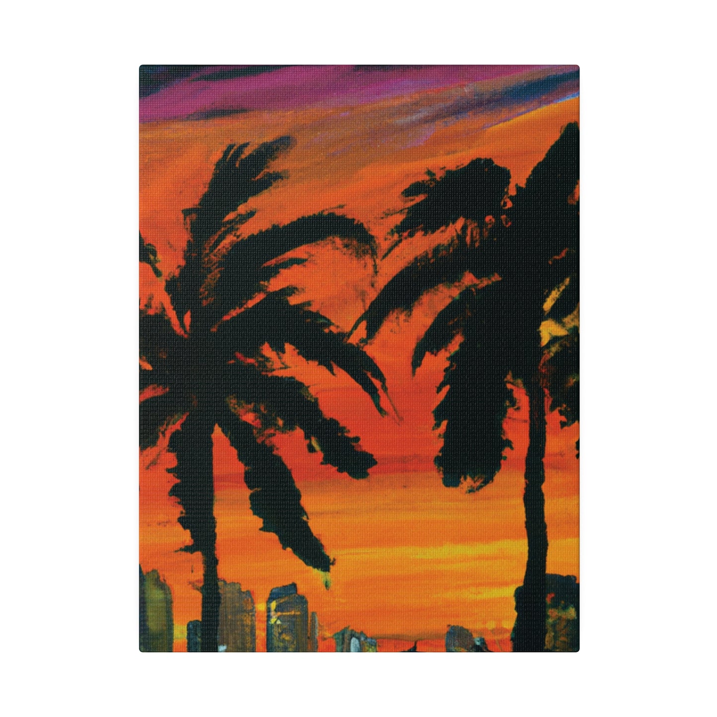 3294V - Miami Beach Sunset Painting Print | Miami | Beach | Sunset | Poster | Home Decor | Wall Art | Canvas