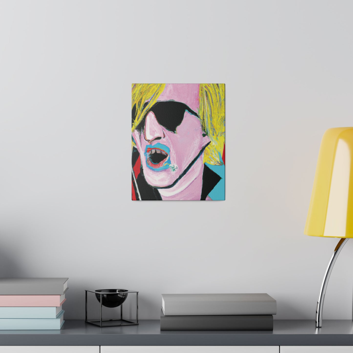 9118C - Rockstar Painting Print | Face | Abstract | Poster | Home Decor | Wall Art | Music Art | Canvas