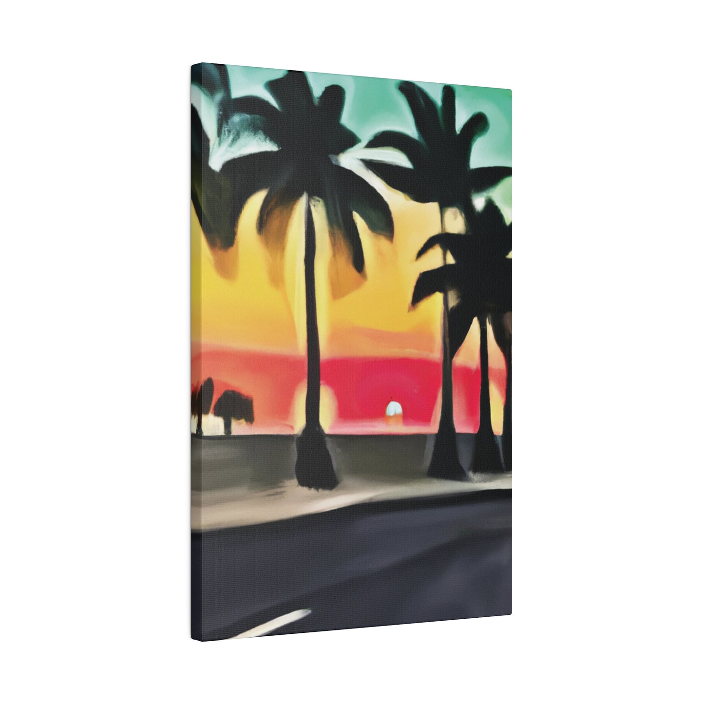 6057U - Miami Beach Sunset Painting Print | Miami | Beach | Sunset | Poster | Home Decor | Wall Art | Canvas