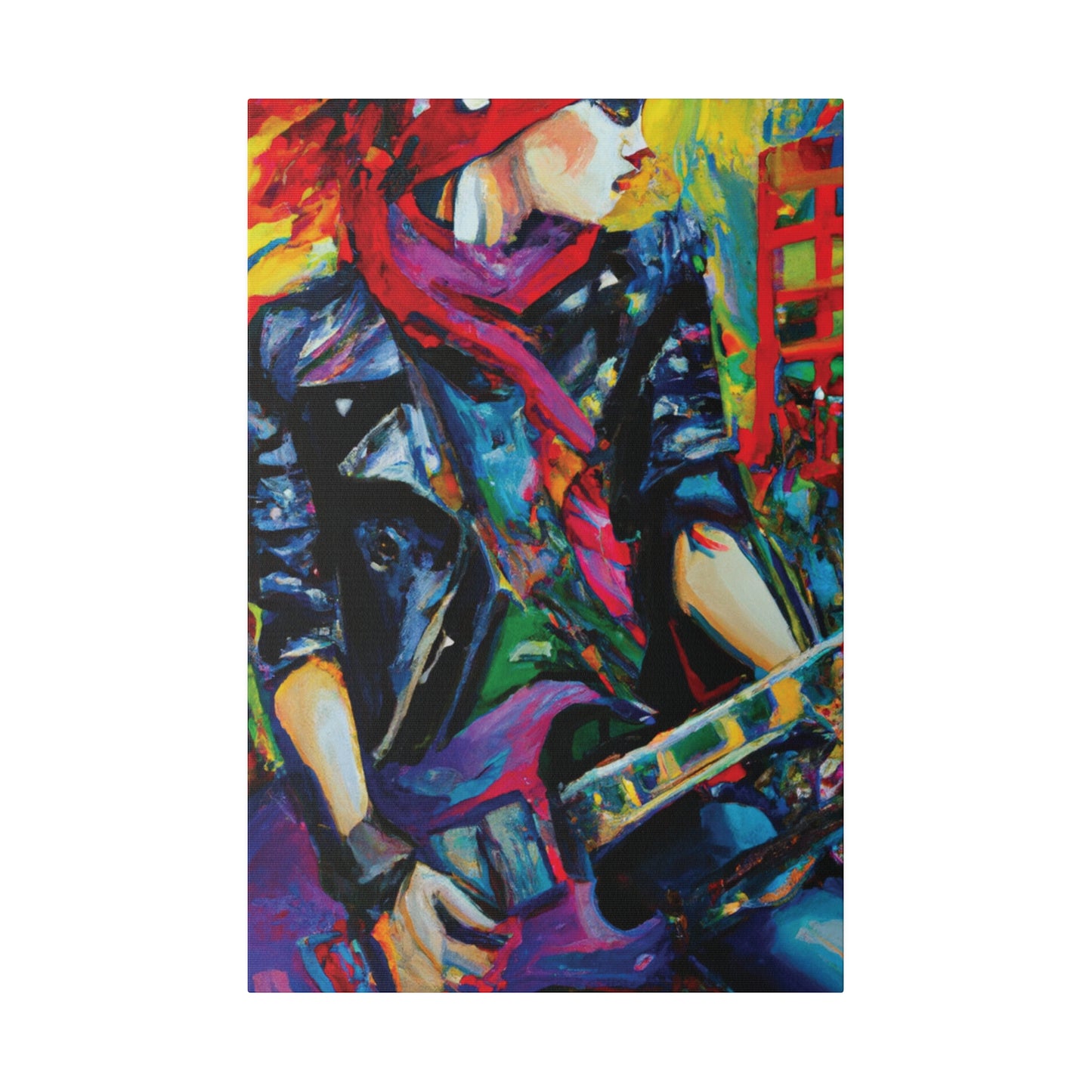 9413L - Rockstar Oil Painting Style Print | Poster | Home Decor | Wall Art | Music Art | Canvas