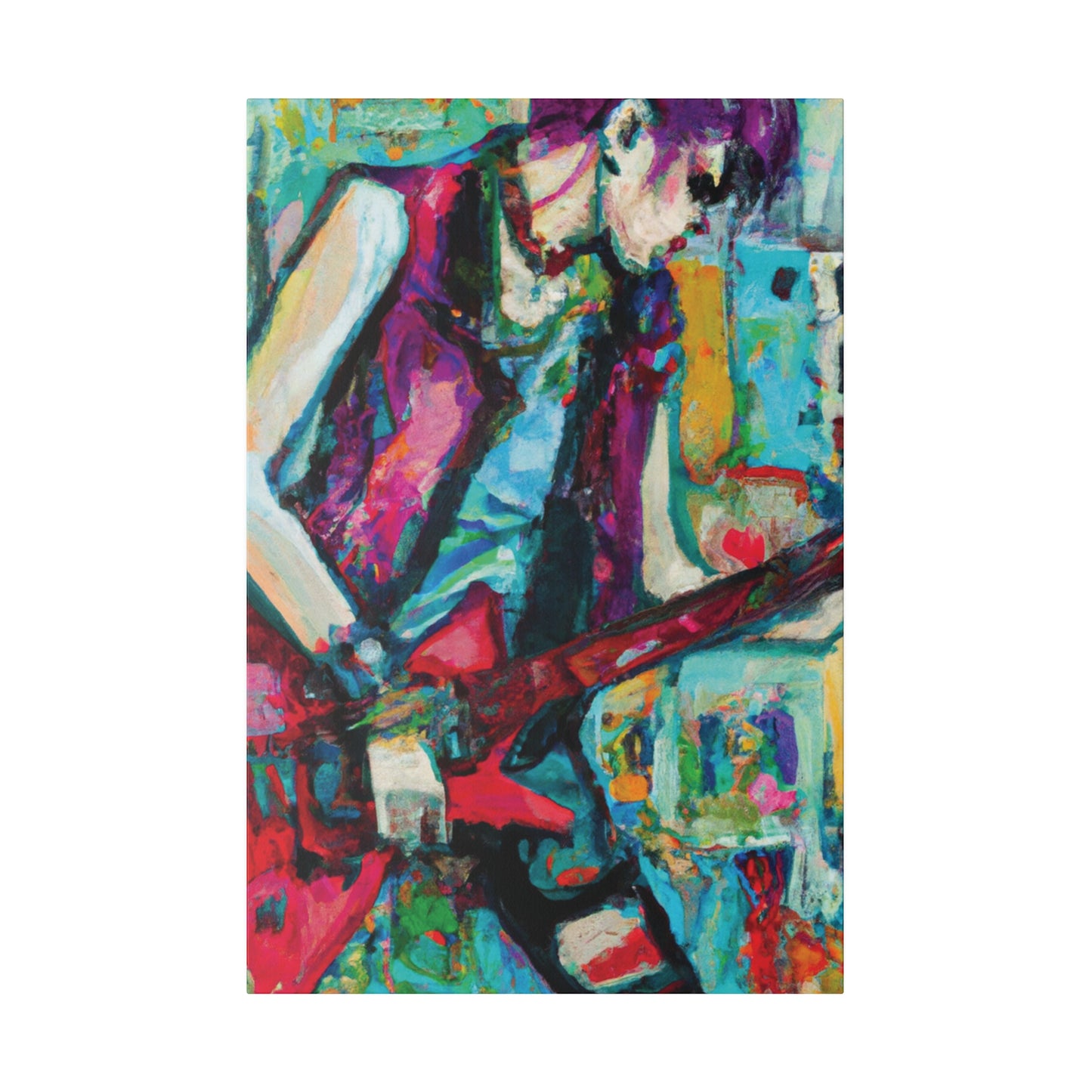 8398K - Rockstar Oil Painting Style Print | Poster | Home Decor | Wall Art | Music Art | Canvas