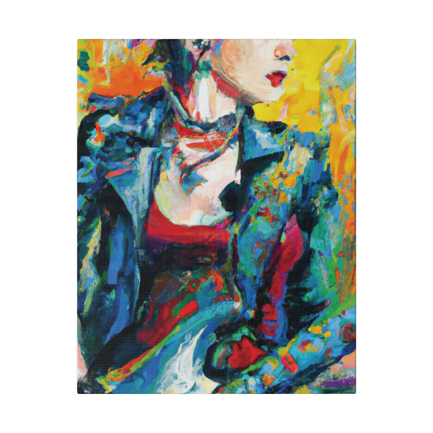 9075K - Rockstar Oil Painting Style Print | Poster | Home Decor | Wall Art | Music Art | Canvas