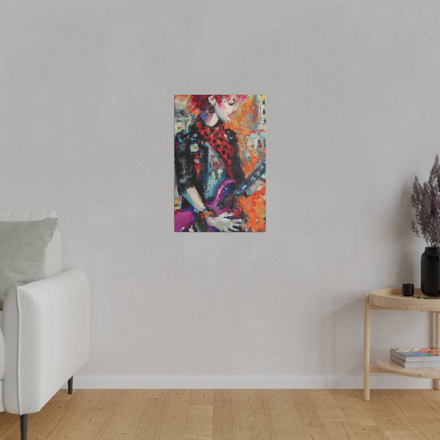 9348Q - Rockstar Oil Painting Style Print | Poster | Home Decor | Wall Art | Music Art | Canvas