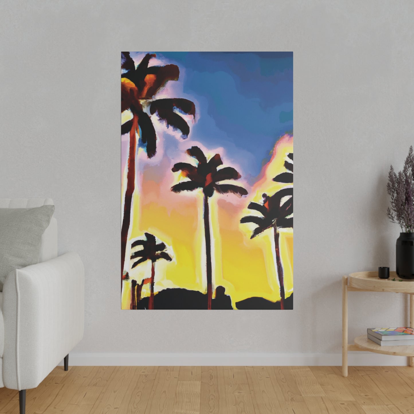 3437Q - Miami Beach Sunset Painting Print | Miami | Beach | Sunset | Poster | Home Decor | Wall Art | Canvas