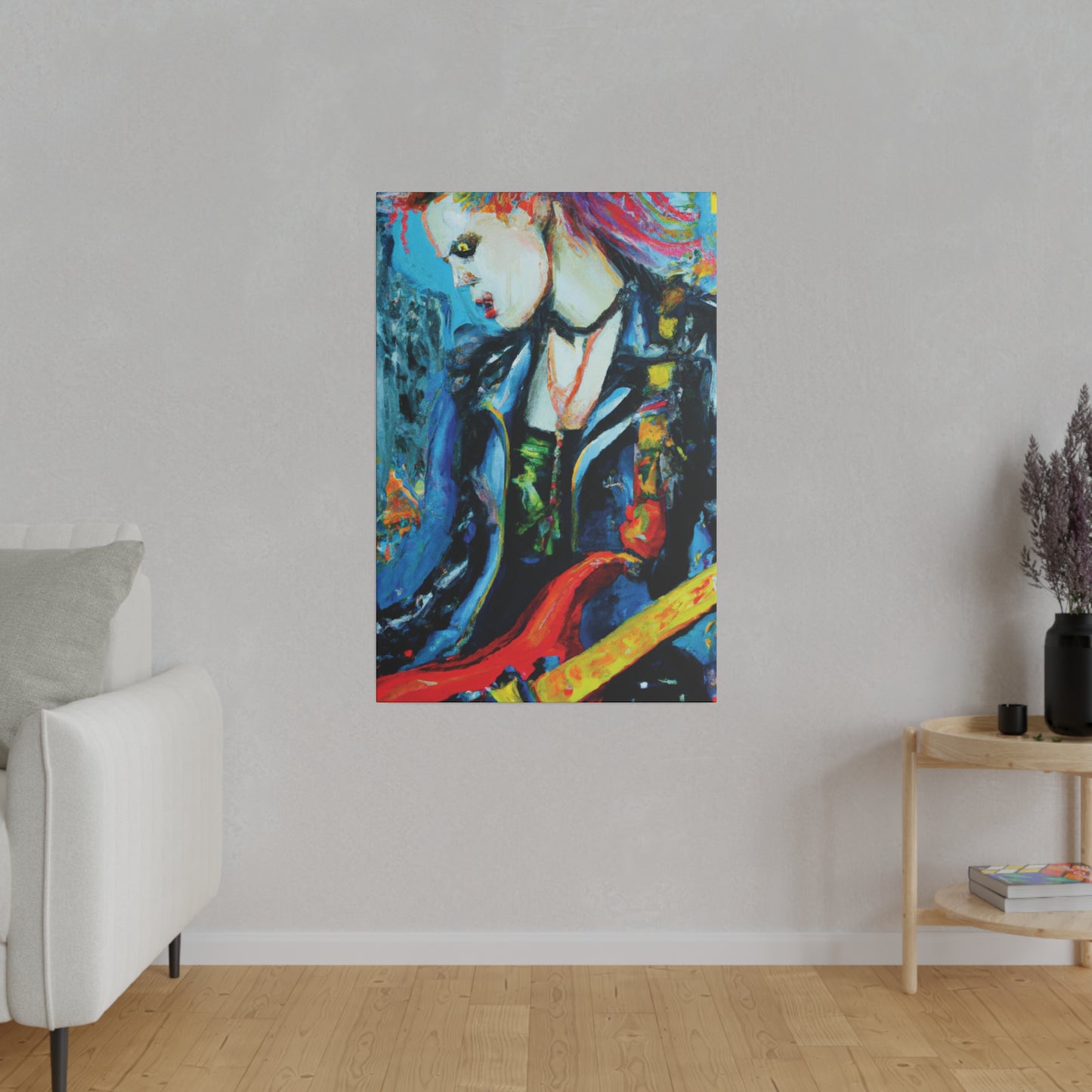 8900A - Rockstar Oil Painting Style Print | Poster | Home Decor | Wall Art | Music Art | Canvas