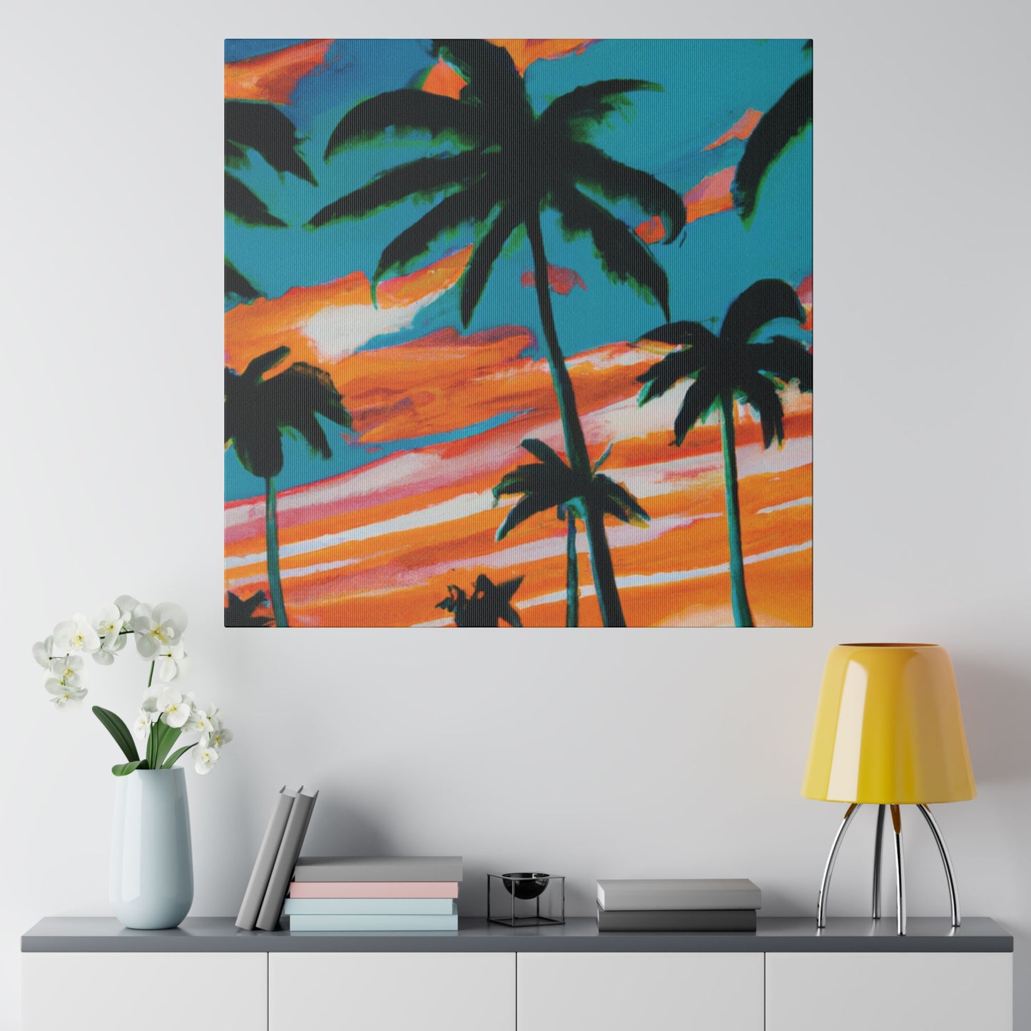 4895G - Miami Beach Sunset Painting Print | Miami | Beach | Sunset | Poster | Home Decor | Wall Art | Canvas