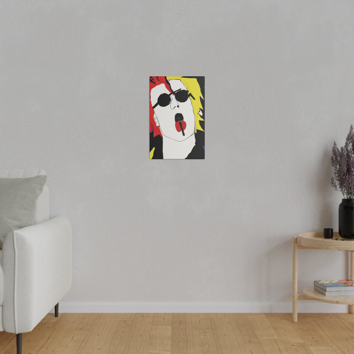 8372R - Rockstar Painting Print | Face | Abstract | Poster | Home Decor | Wall Art | Music Art | Canvas