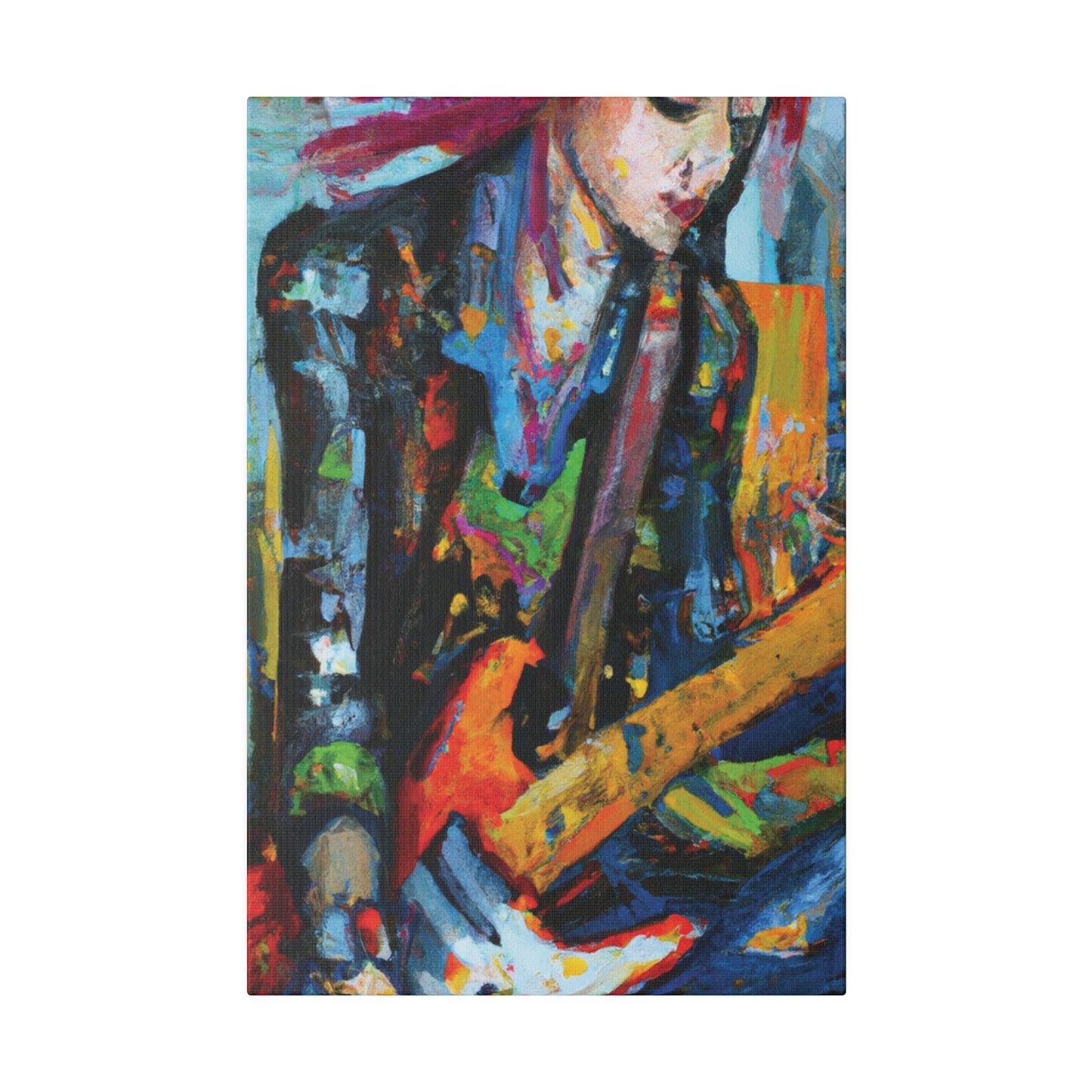 7893K - Rockstar Oil Painting Style Print | Poster | Home Decor | Wall Art | Music Art | Canvas