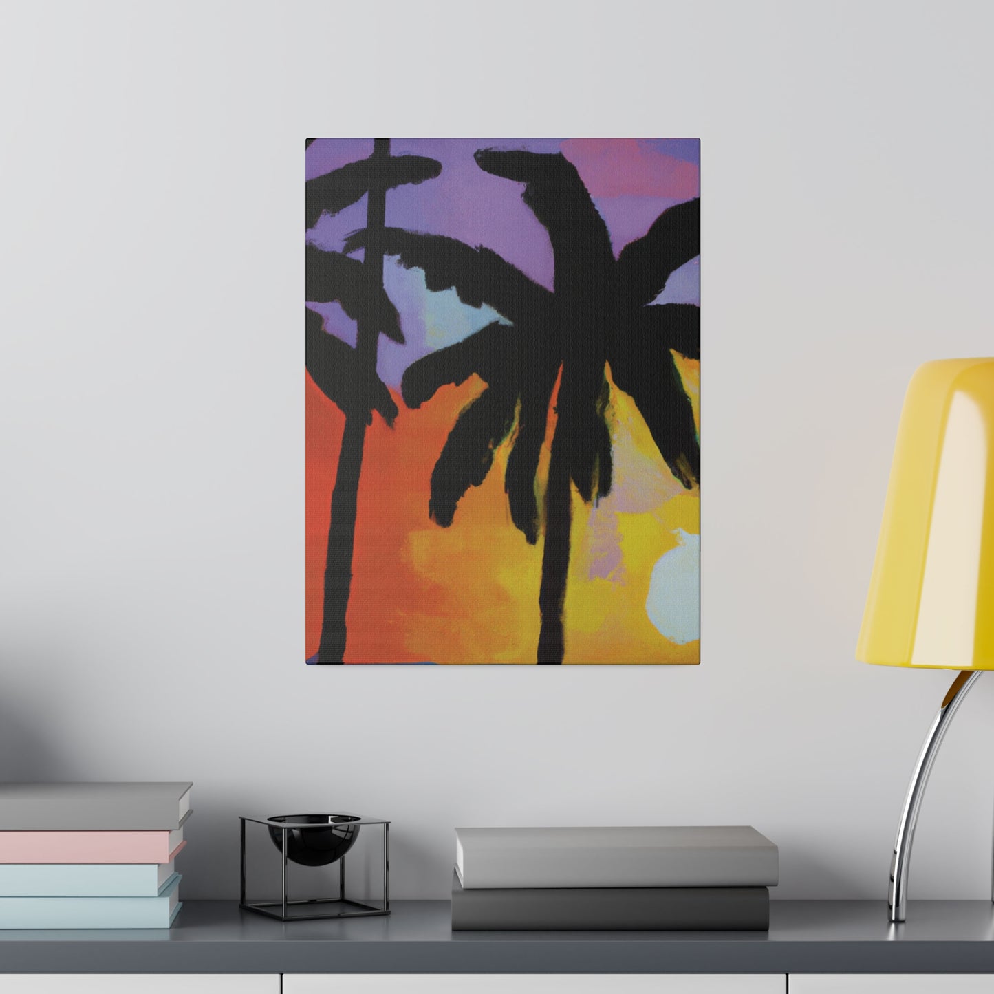 8594V - Miami Beach Sunset Painting Print | Miami | Beach | Sunset | Poster | Home Decor | Wall Art | Canvas