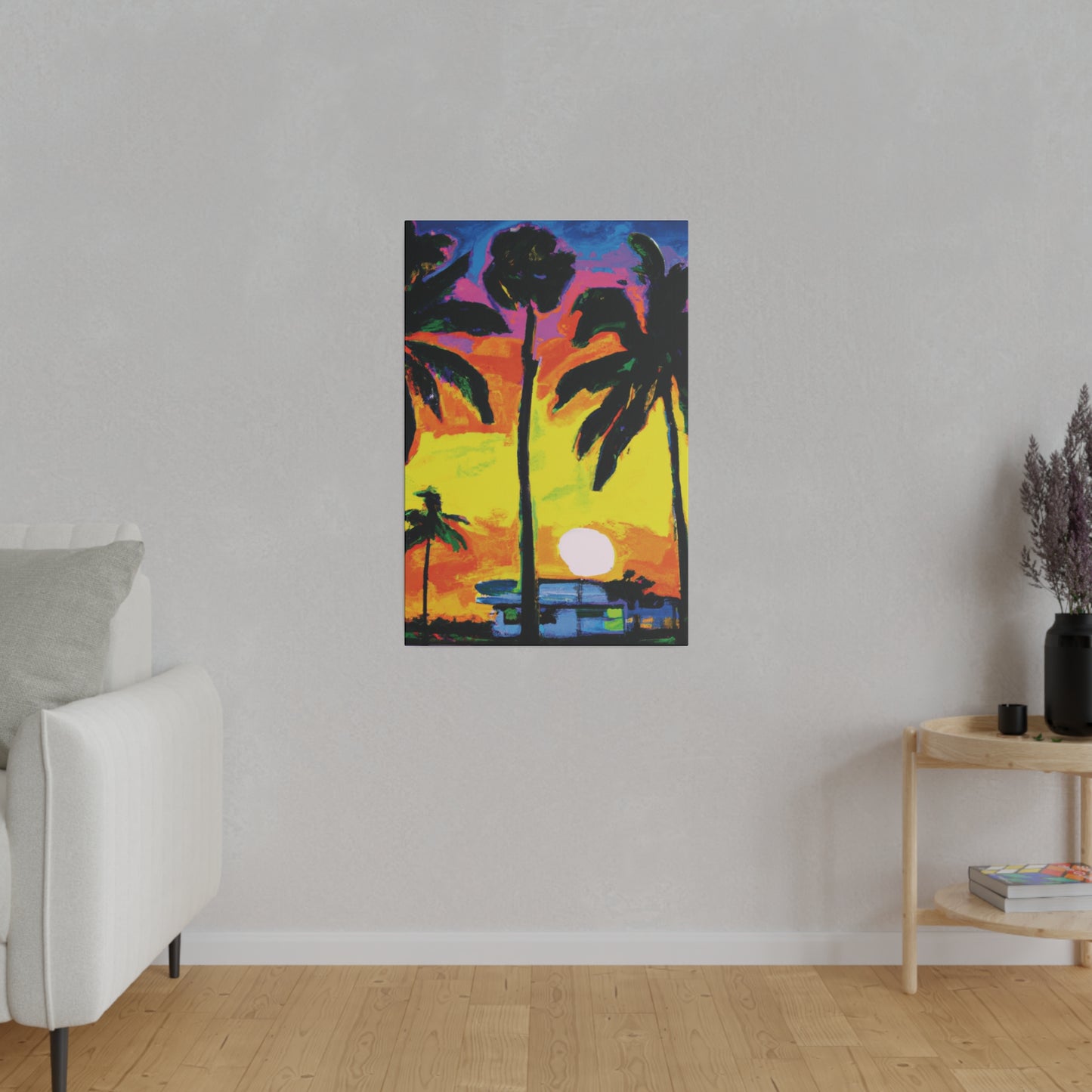 5285D - Miami Beach Sunset Painting Print | Miami | Beach | Sunset | Poster | Home Decor | Wall Art | Canvas