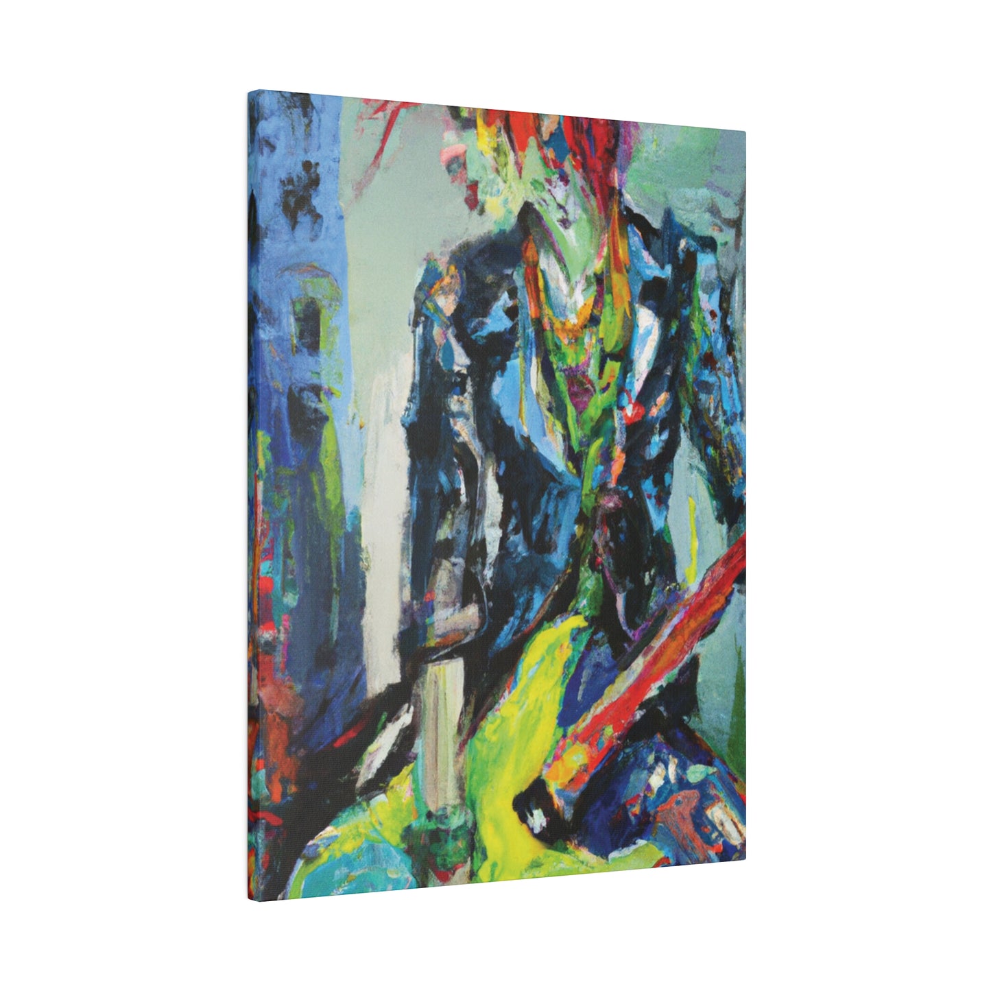 5111Y - Rockstar Oil Painting Style Print | Poster | Home Decor | Wall Art | Music Art | Canvas