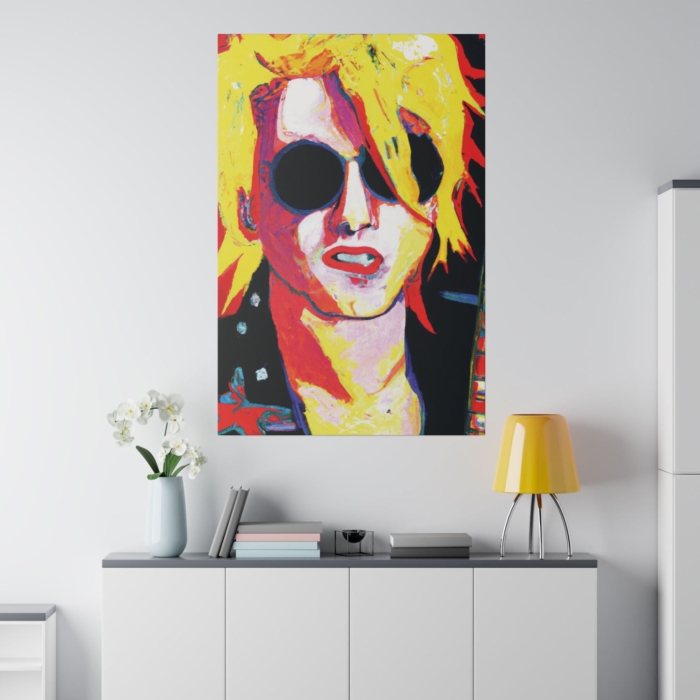 4786R - Rockstar Painting Print | Face | Abstract | Poster | Home Decor | Wall Art | Music Art | Canvas