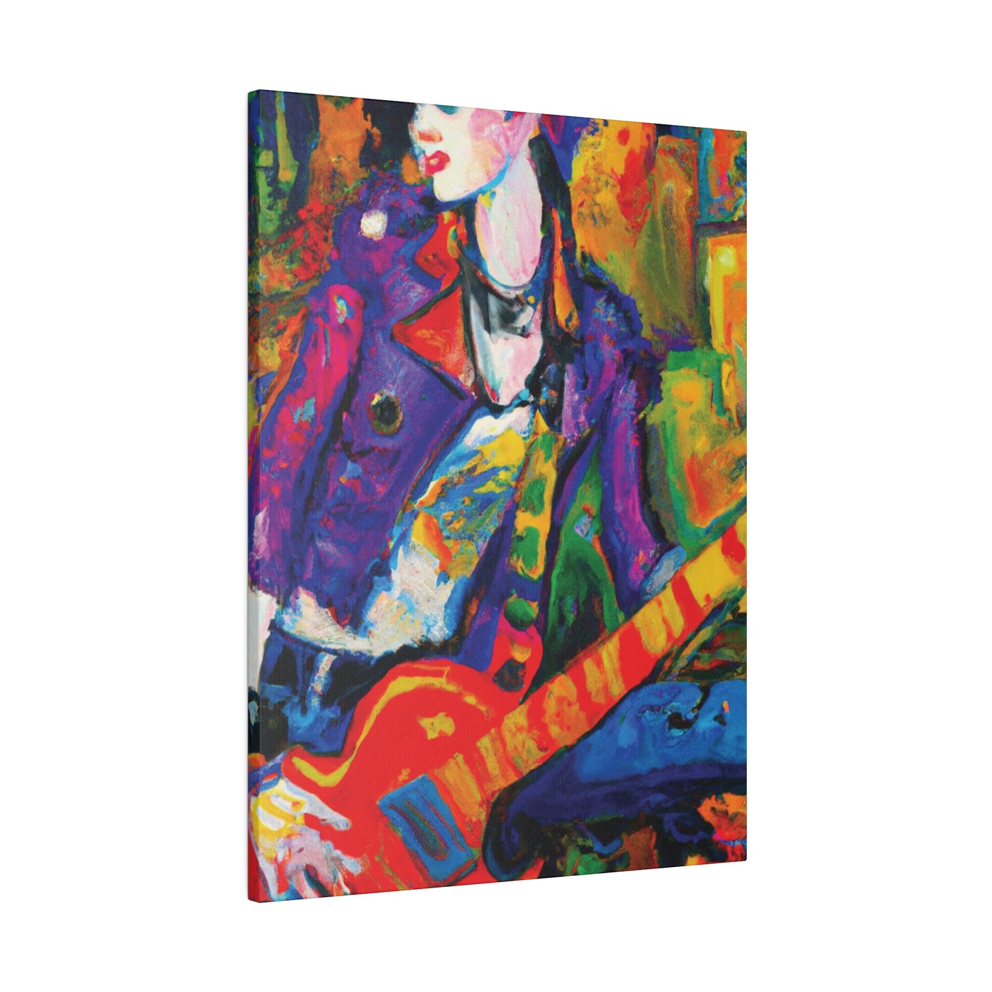 7368Q - Rockstar Oil Painting Style Print | Poster | Home Decor | Wall Art | Music Art | Canvas