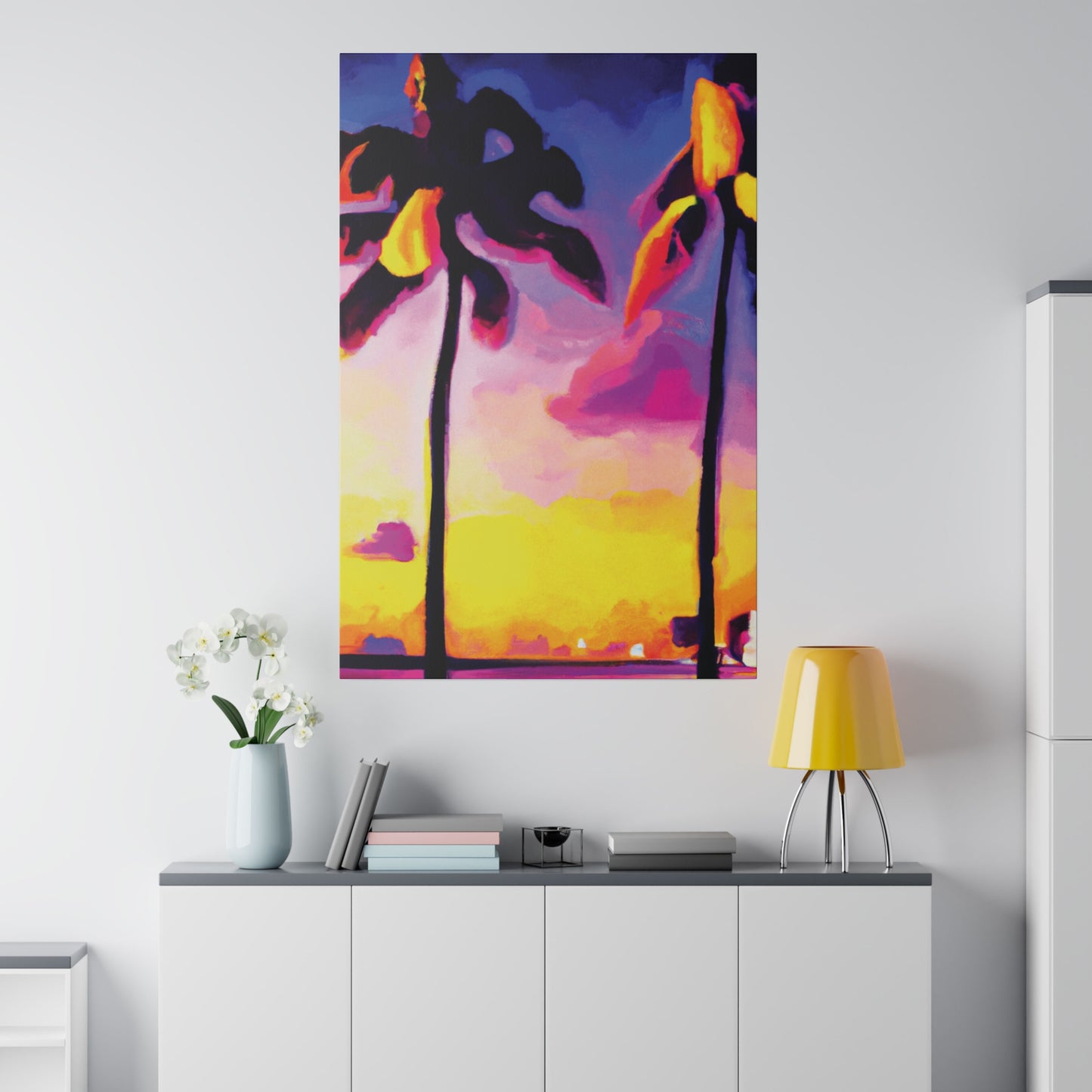 839P - Miami Beach Sunset Painting Print | Miami | Beach | Sunset | Poster | Home Decor | Wall Art | Canvas