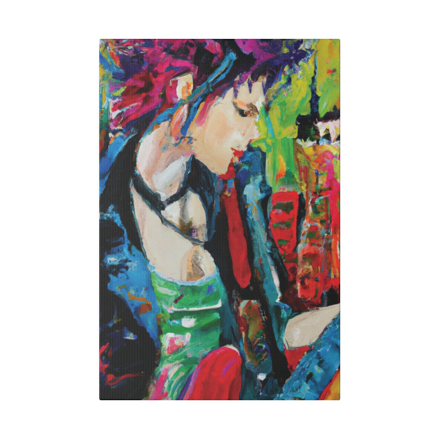 7125T - Rockstar Oil Painting Style Print | Poster | Home Decor | Wall Art | Music Art | Canvas