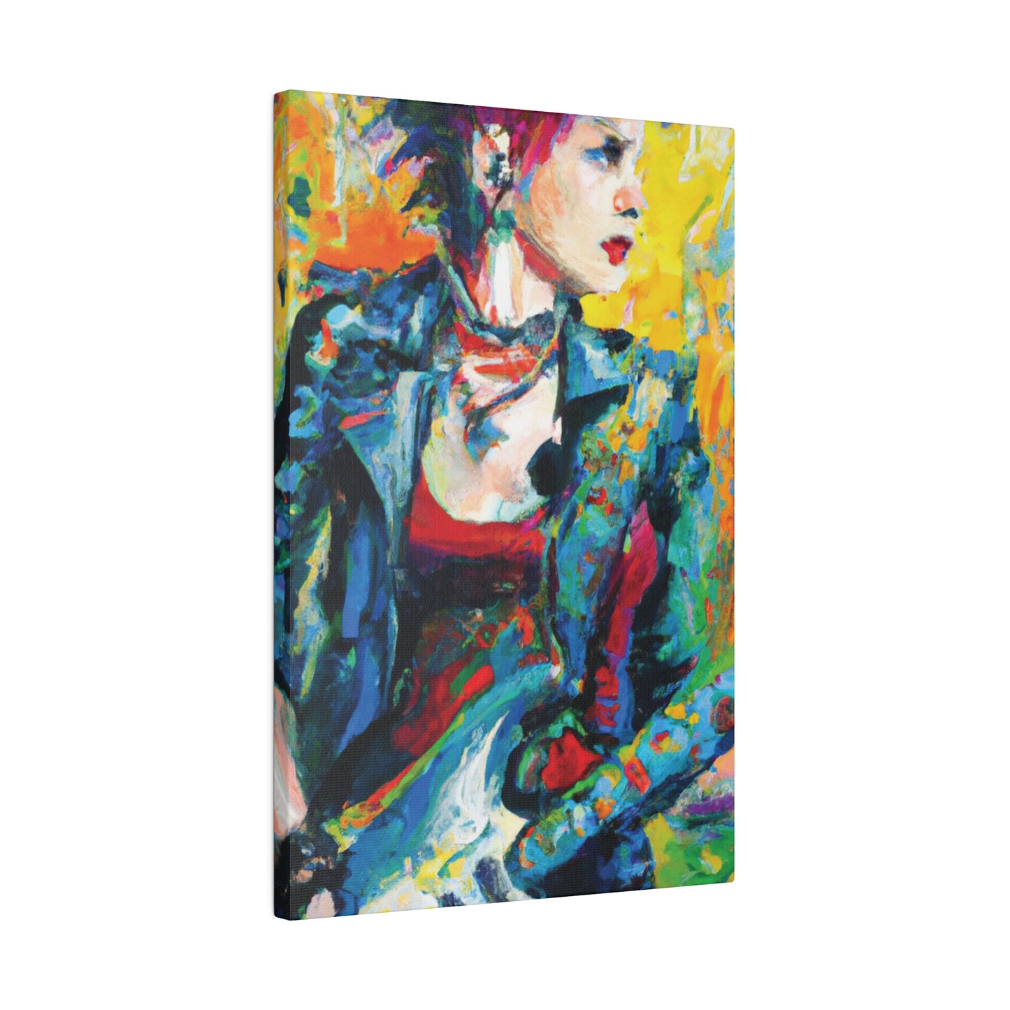 9075K - Rockstar Oil Painting Style Print | Poster | Home Decor | Wall Art | Music Art | Canvas