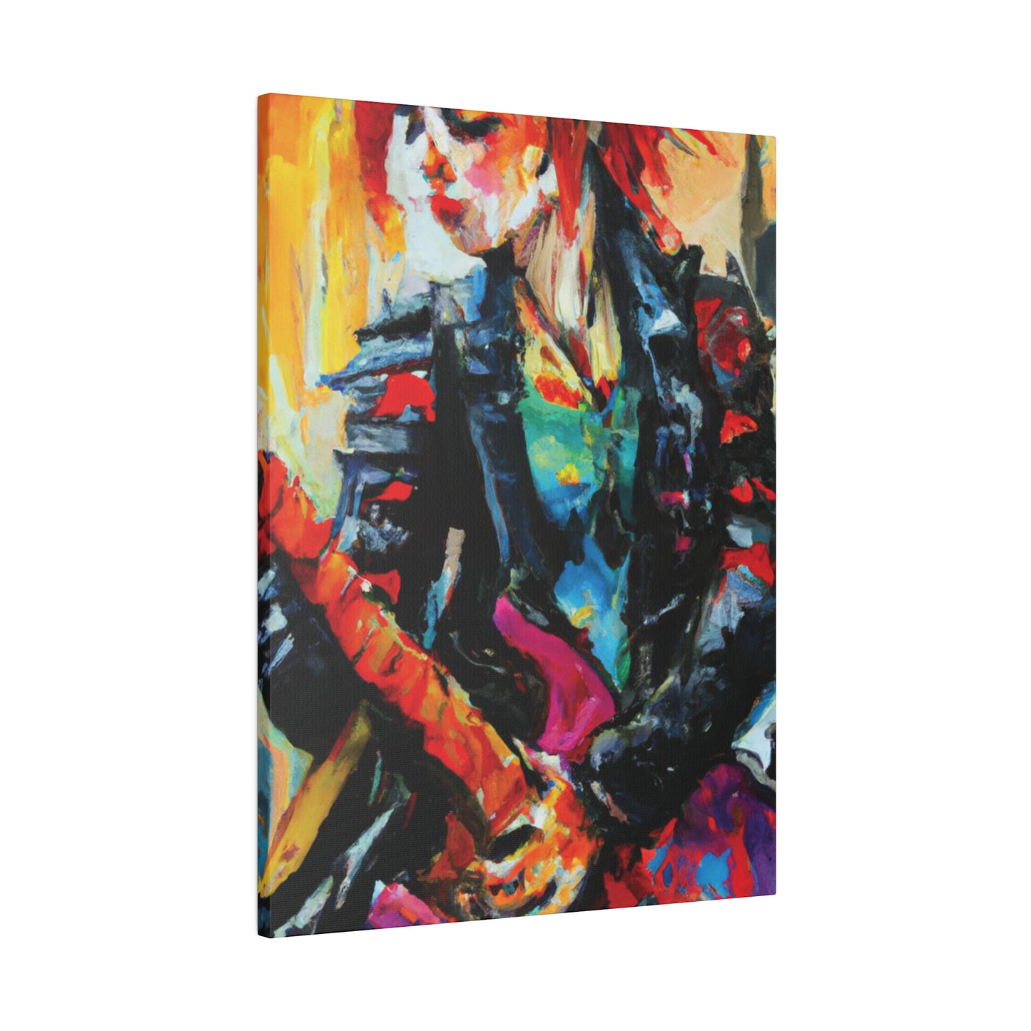 8596X - Rockstar Oil Painting Style Print | Poster | Home Decor | Wall Art | Music Art | Canvas