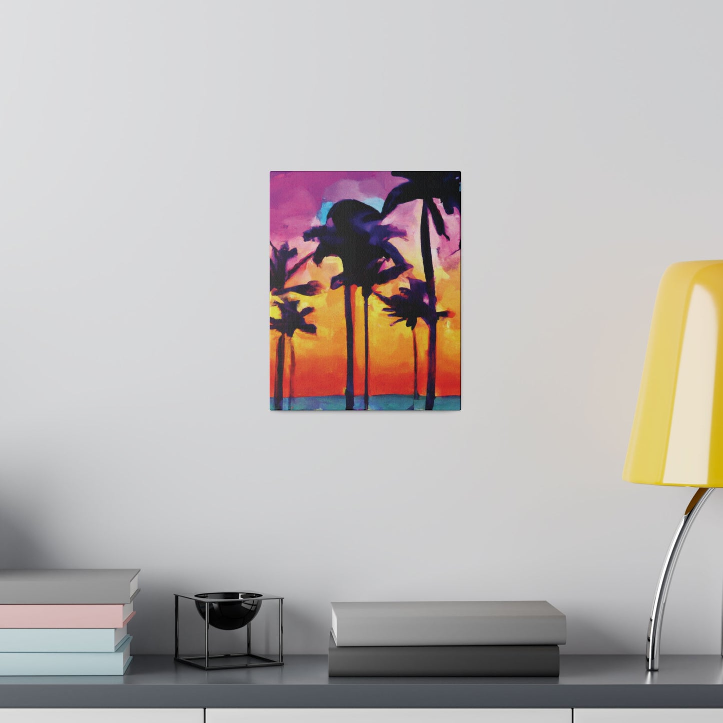 9824V - Miami Beach Sunset Painting Print | Miami | Beach | Sunset | Poster | Home Decor | Wall Art | Canvas