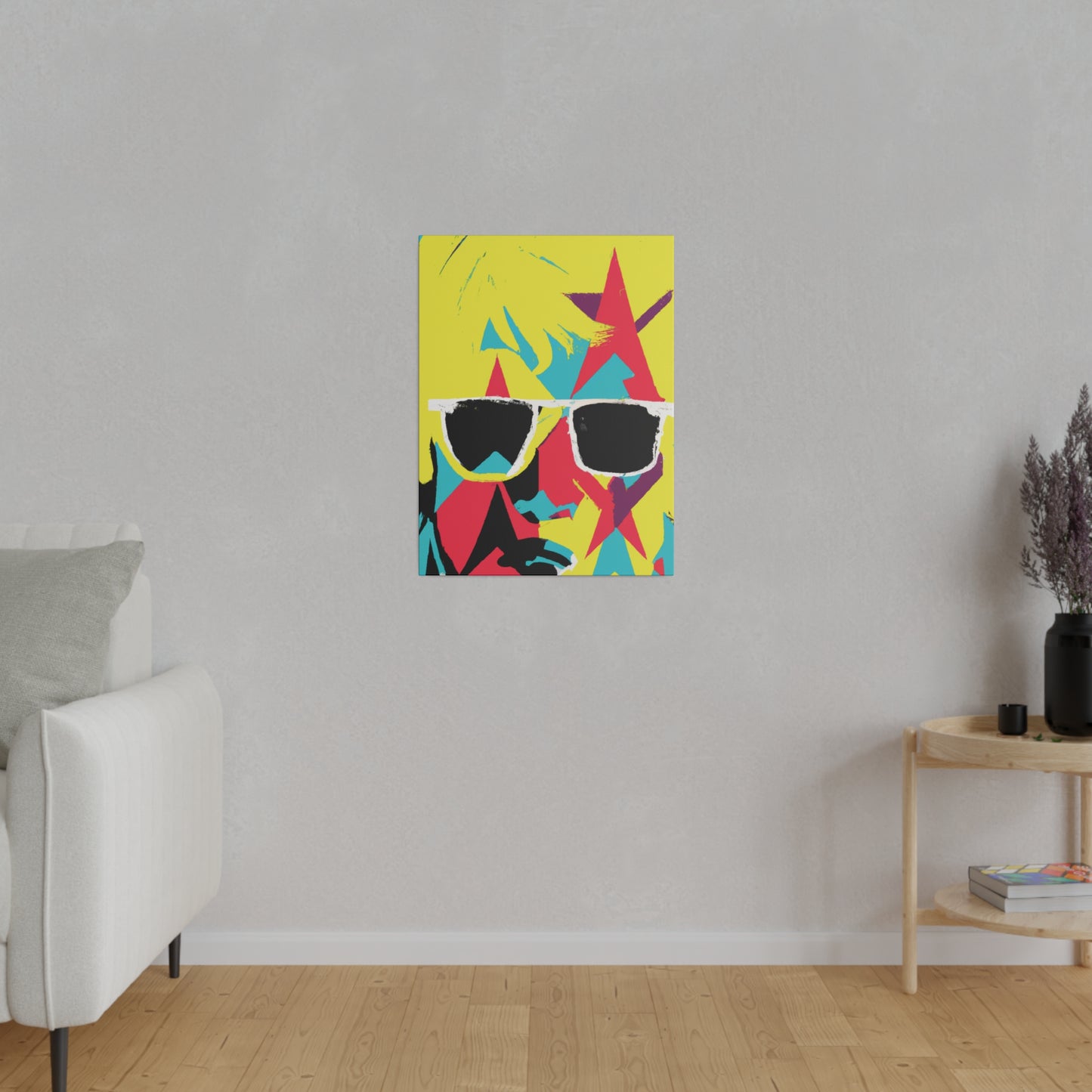 8383B - Rockstar Painting Print | Face | Abstract | Poster | Home Decor | Wall Art | Music Art | Canvas