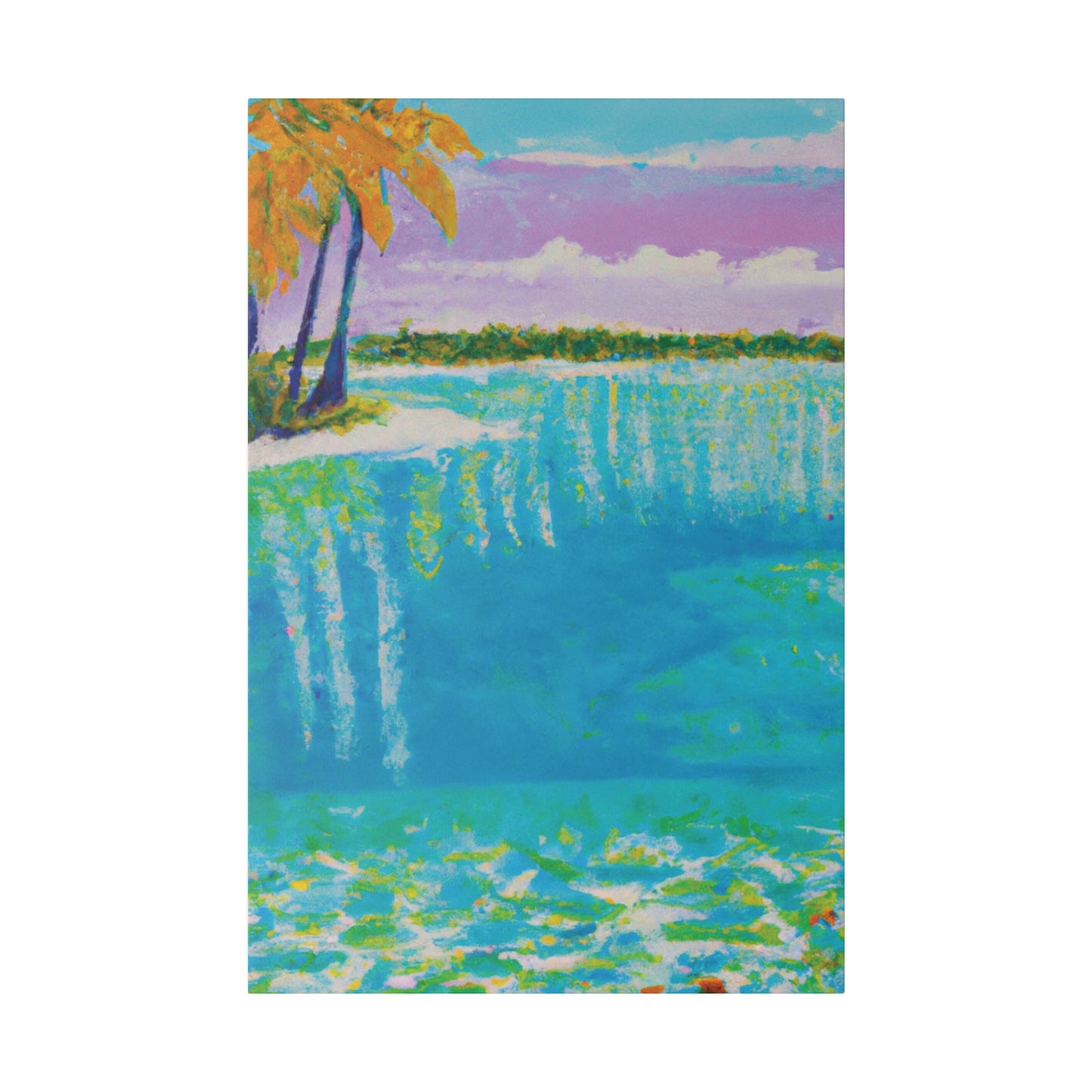 4568K - Bahamas Ocean Painting Print | Bahamas | Ocean | Beach | Poster | Home Decor | Wall Art | Canvas