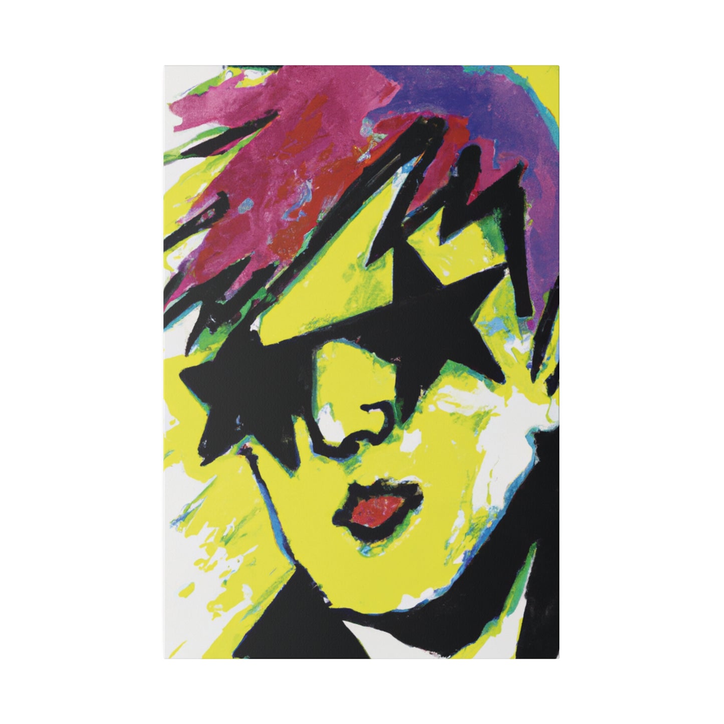 7497H - Rockstar Painting Print | Face | Abstract | Poster | Home Decor | Wall Art | Music Art | Canvas