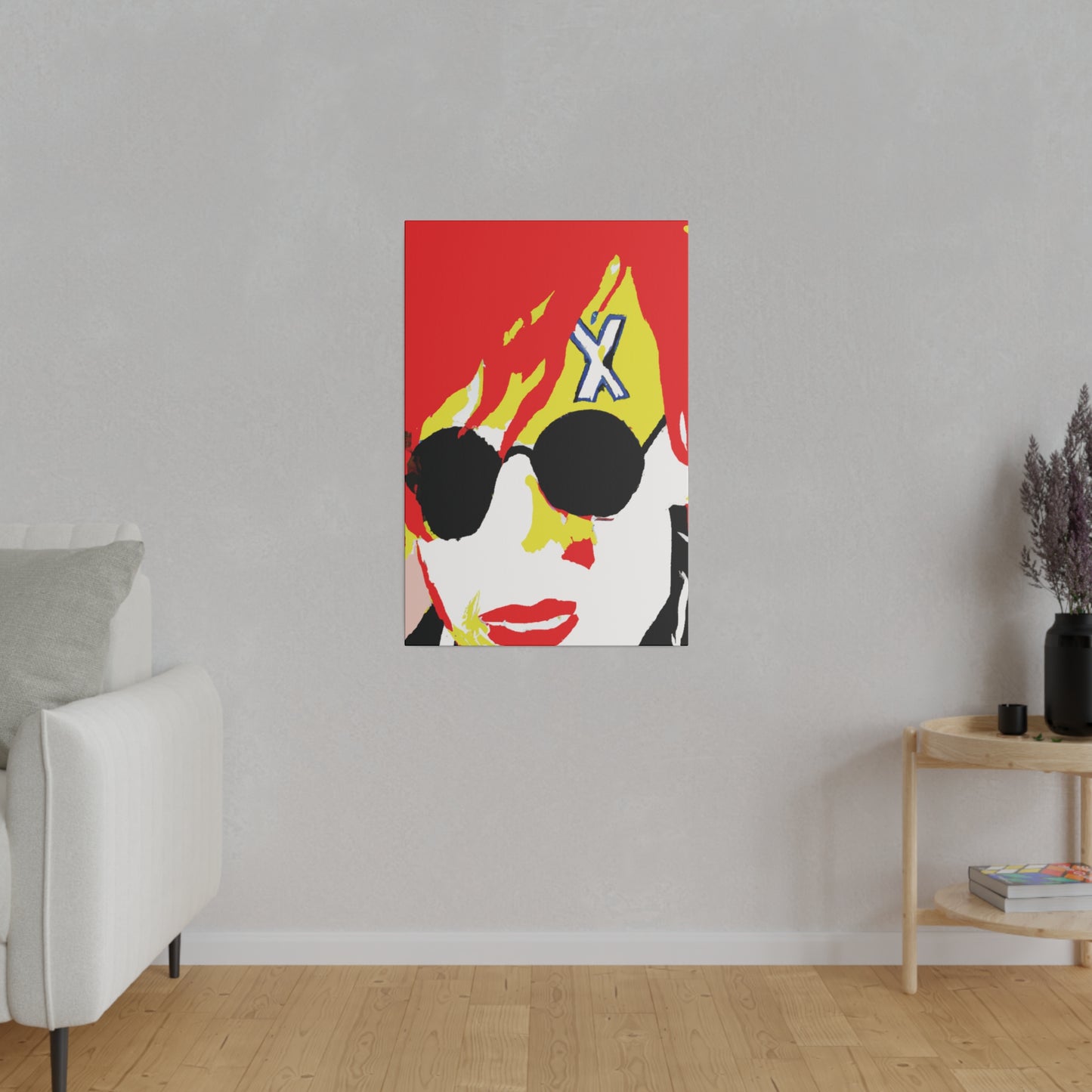 3281Z - Rockstar Painting Print | Face | Abstract | Poster | Home Decor | Wall Art | Music Art | Canvas