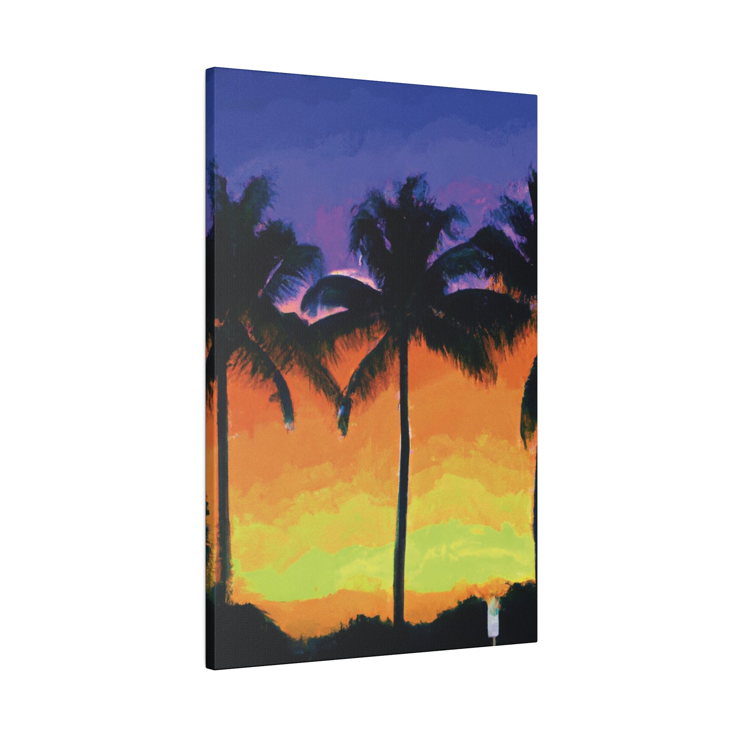 6354V - Miami Beach Sunset Painting Print | Miami | Beach | Sunset | Poster | Home Decor | Wall Art | Canvas