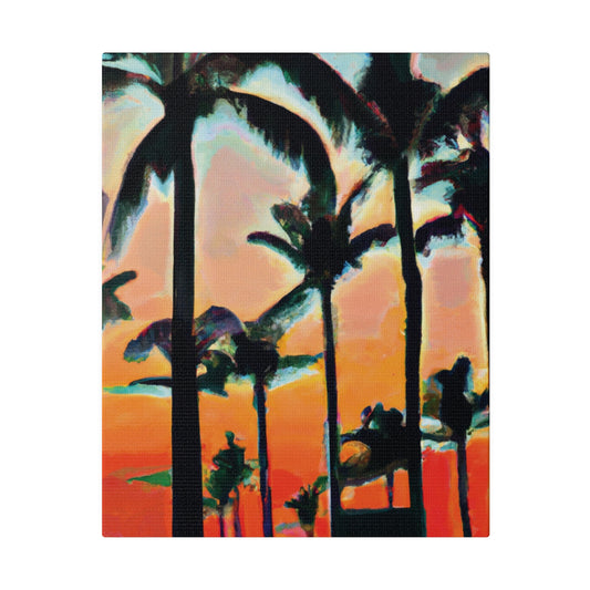 4891A - Miami Beach Sunset Painting Print | Miami | Beach | Sunset | Poster | Home Decor | Wall Art | Canvas