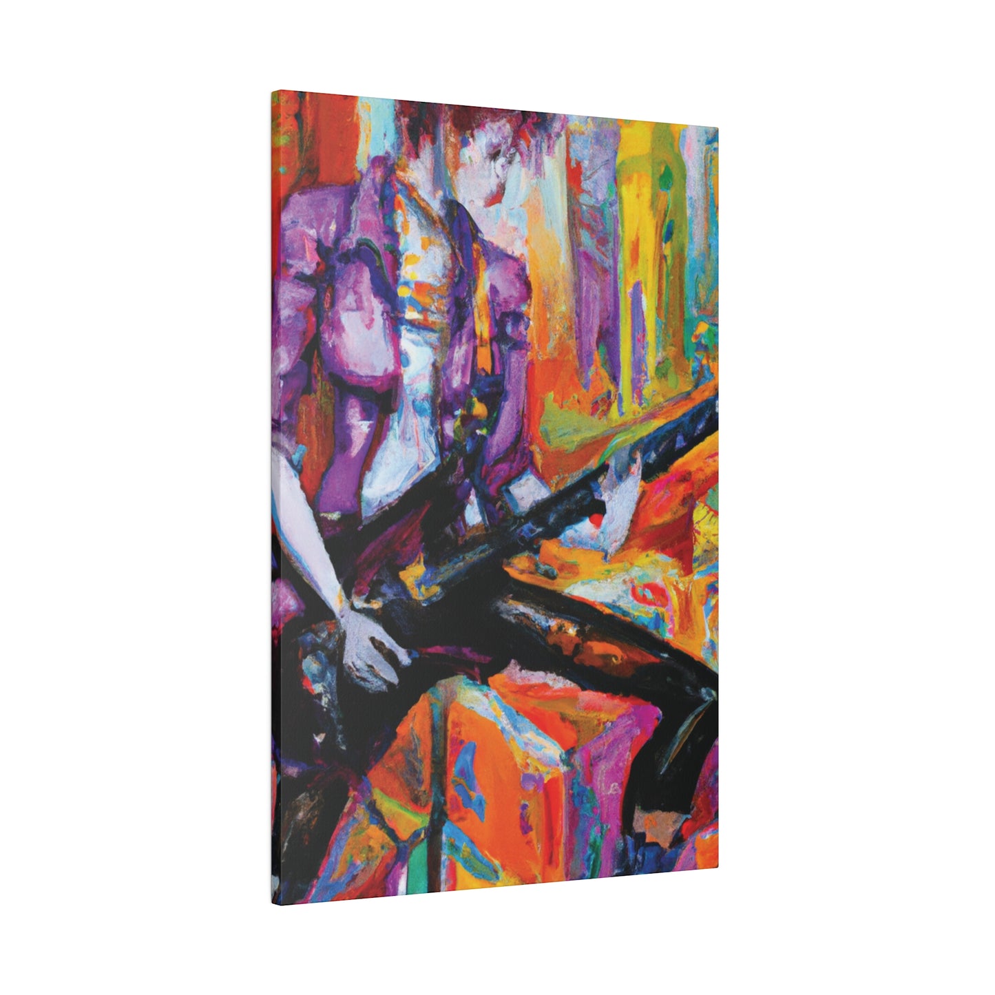 477F - Rockstar Oil Painting Style Print | Poster | Home Decor | Wall Art | Music Art | Canvas