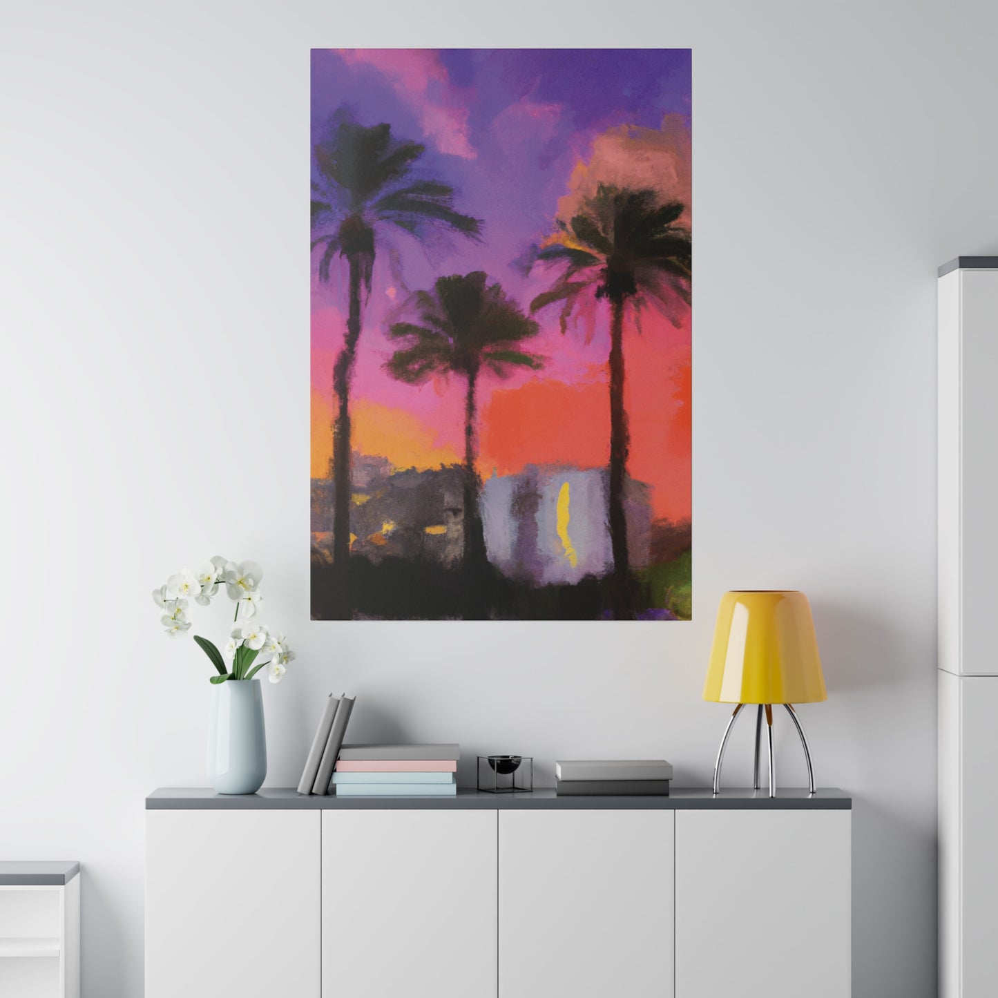 722V - Miami Beach Sunset Painting Print | Miami | Beach | Sunset | Poster | Home Decor | Wall Art | Canvas