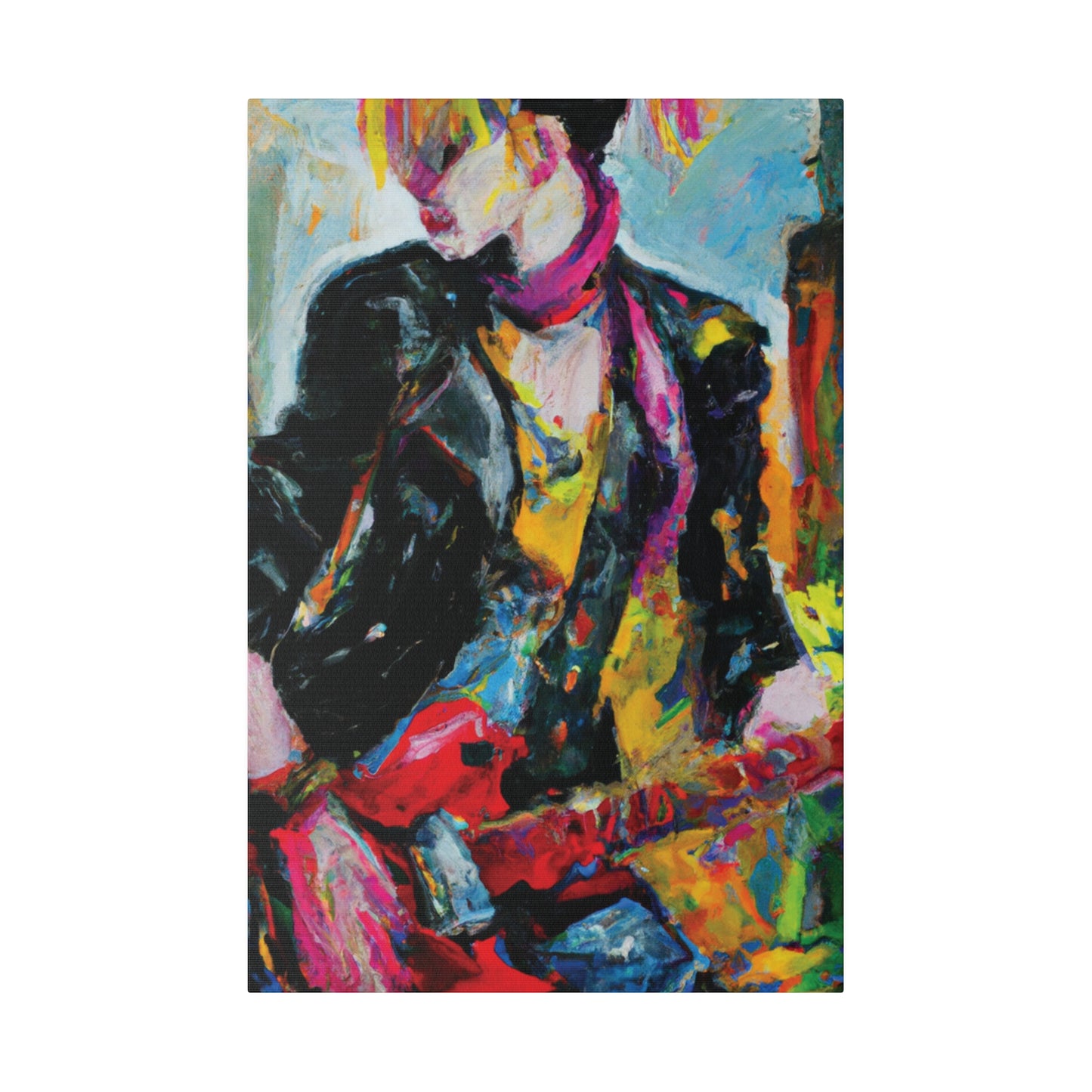 8178F - Rockstar Oil Painting Style Print | Poster | Home Decor | Wall Art | Music Art | Canvas