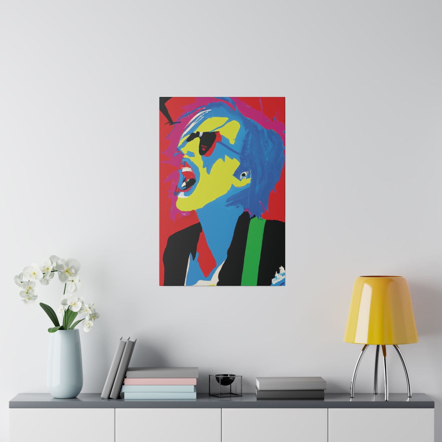 7805M - Rockstar Painting Print | Face | Abstract | Poster | Home Decor | Wall Art | Music Art | Canvas