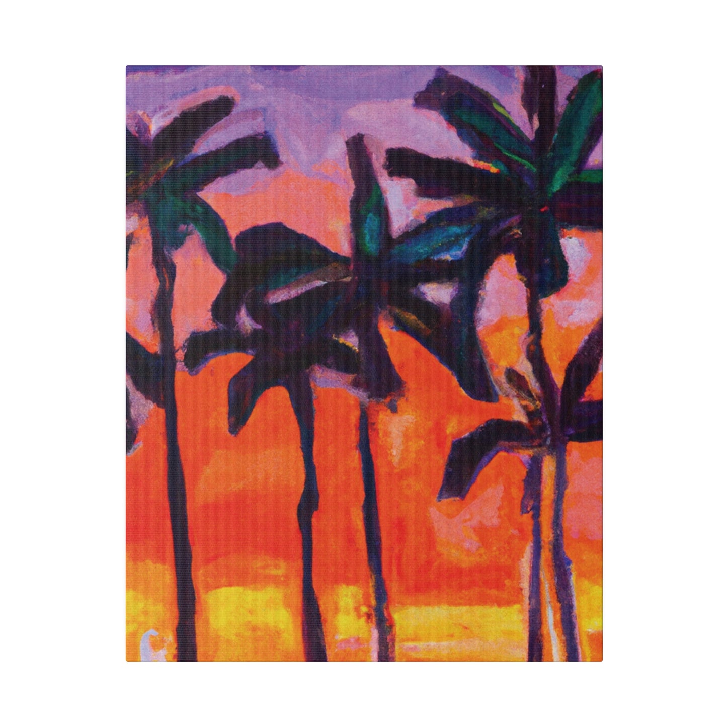 5618V - Miami Beach Sunset Painting Print | Miami | Beach | Sunset | Poster | Home Decor | Wall Art | Canvas