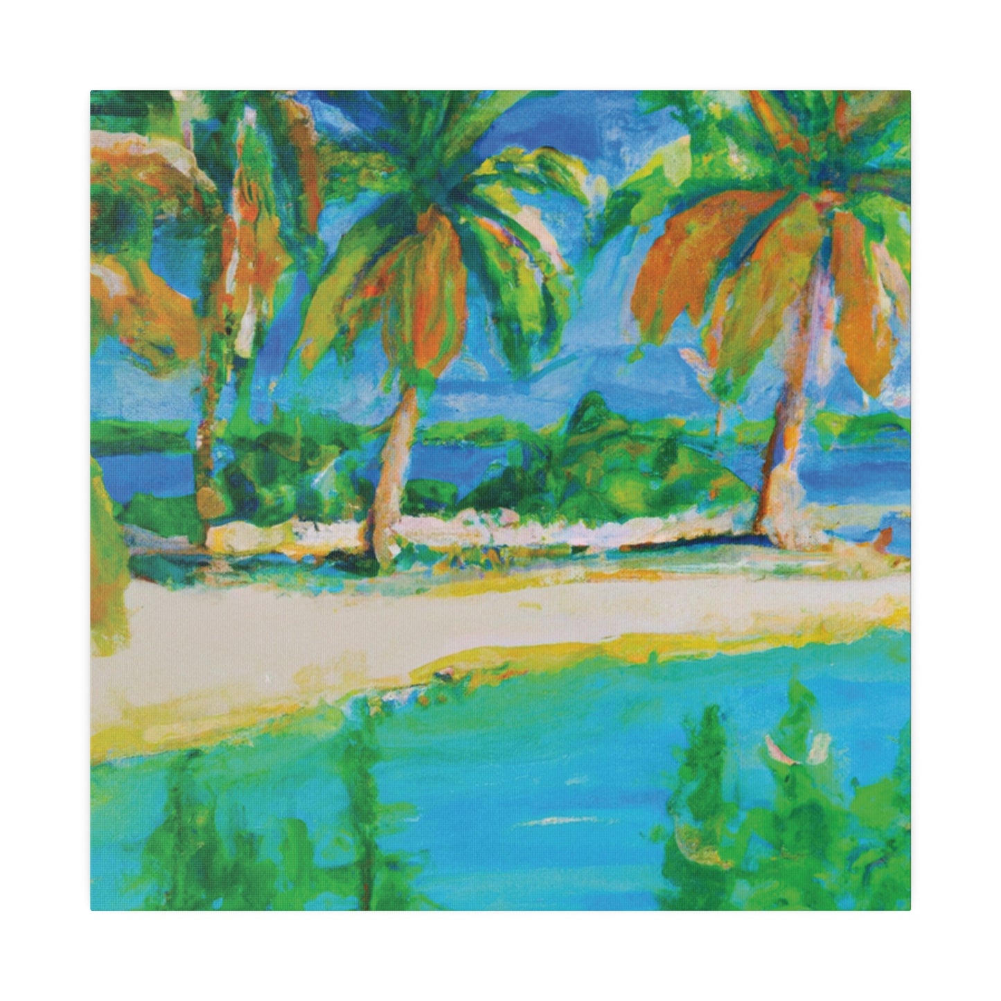 8576A - Bahamas Ocean Painting Print | Bahamas | Ocean | Beach | Poster | Home Decor | Wall Art | Canvas