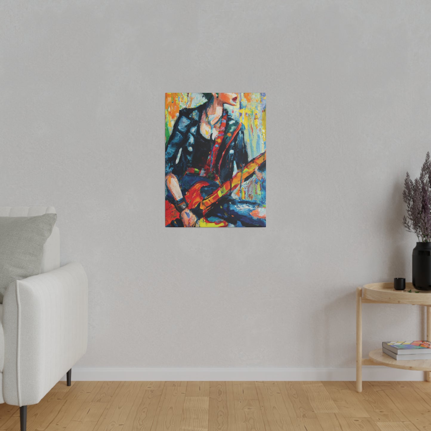 4573T - Rockstar Oil Painting Style Print | Poster | Home Decor | Wall Art | Music Art | Canvas