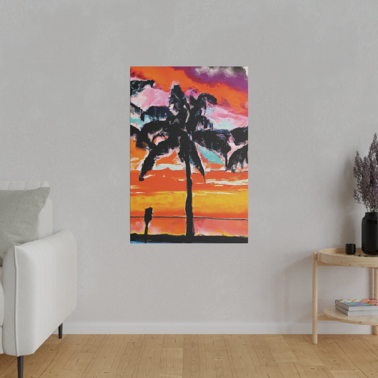 8371S - Miami Beach Sunset Painting Print | Miami | Beach | Sunset | Poster | Home Decor | Wall Art | Canvas