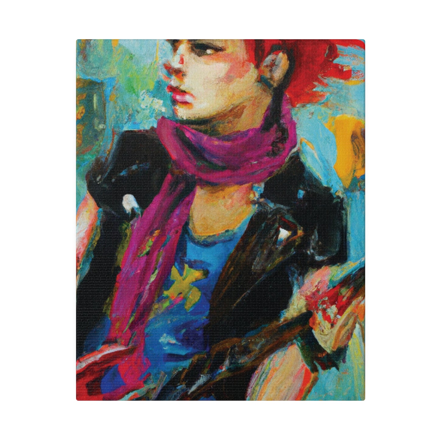 4638X - Rockstar Oil Painting Style Print | Poster | Home Decor | Wall Art | Music Art | Canvas