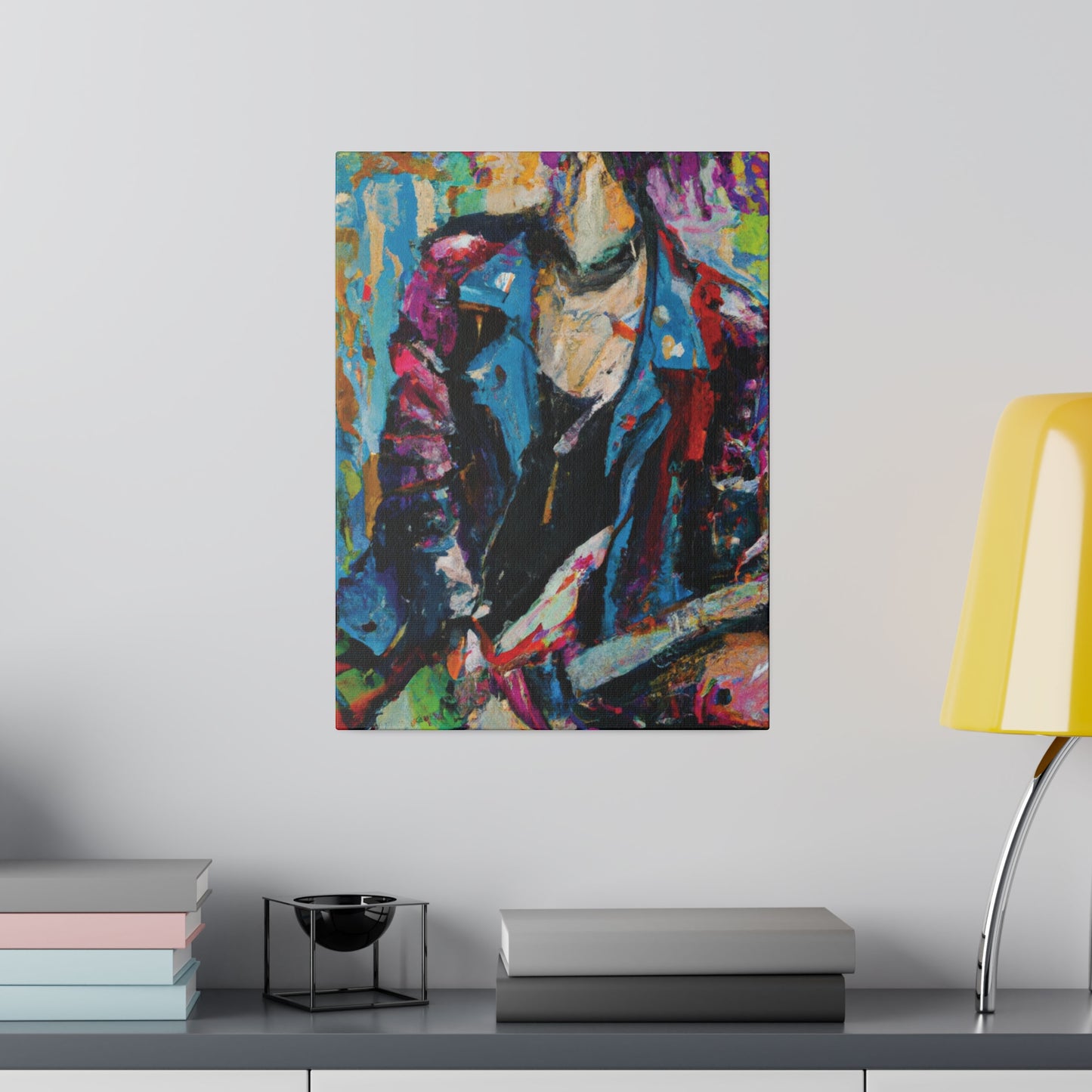 9653F - Rockstar Oil Painting Style Print | Poster | Home Decor | Wall Art | Music Art | Canvas