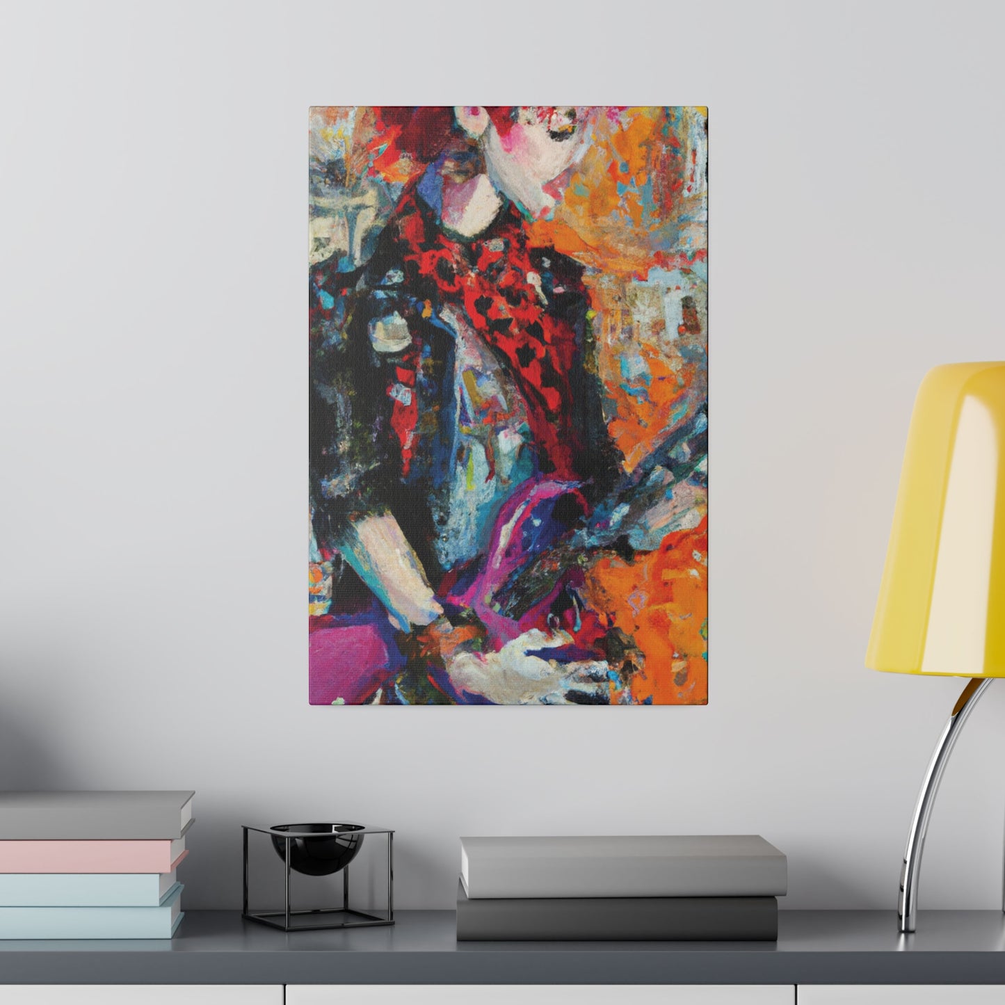 9348Q - Rockstar Oil Painting Style Print | Poster | Home Decor | Wall Art | Music Art | Canvas
