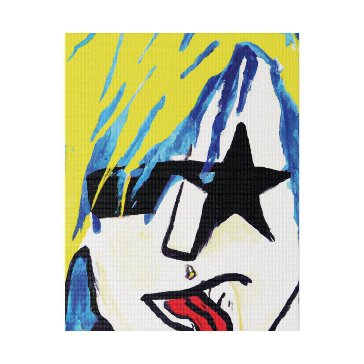 8584V - Rockstar Painting Print | Face | Abstract | Poster | Home Decor | Wall Art | Music Art | Canvas