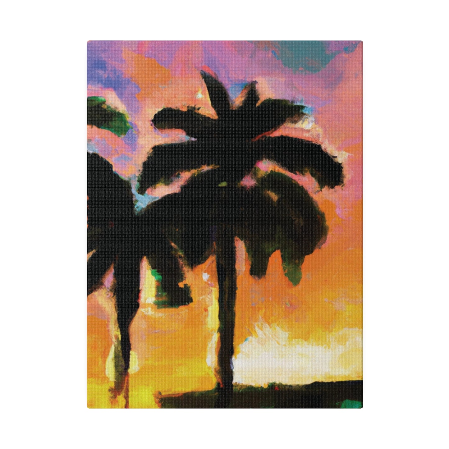 1532W - Miami Beach Sunset Painting Print | Miami | Beach | Sunset | Poster | Home Decor | Wall Art | Canvas