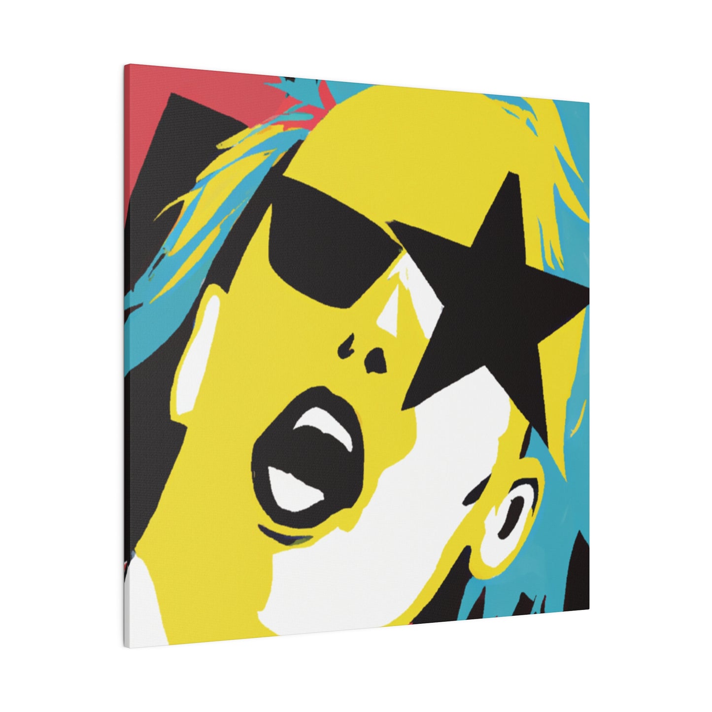 3688R - Rockstar Painting Print | Face | Abstract | Poster | Home Decor | Wall Art | Music Art | Canvas