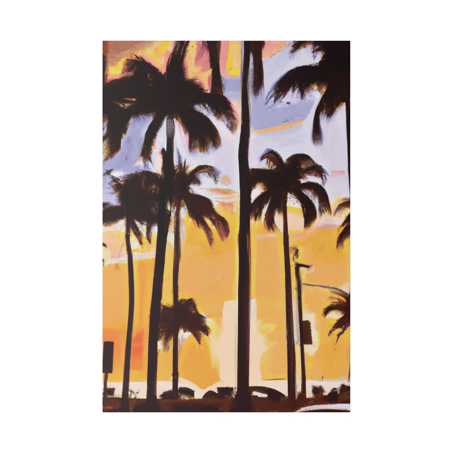 8392O - Miami Beach Sunset Painting Print | Miami | Beach | Sunset | Poster | Home Decor | Wall Art | Canvas