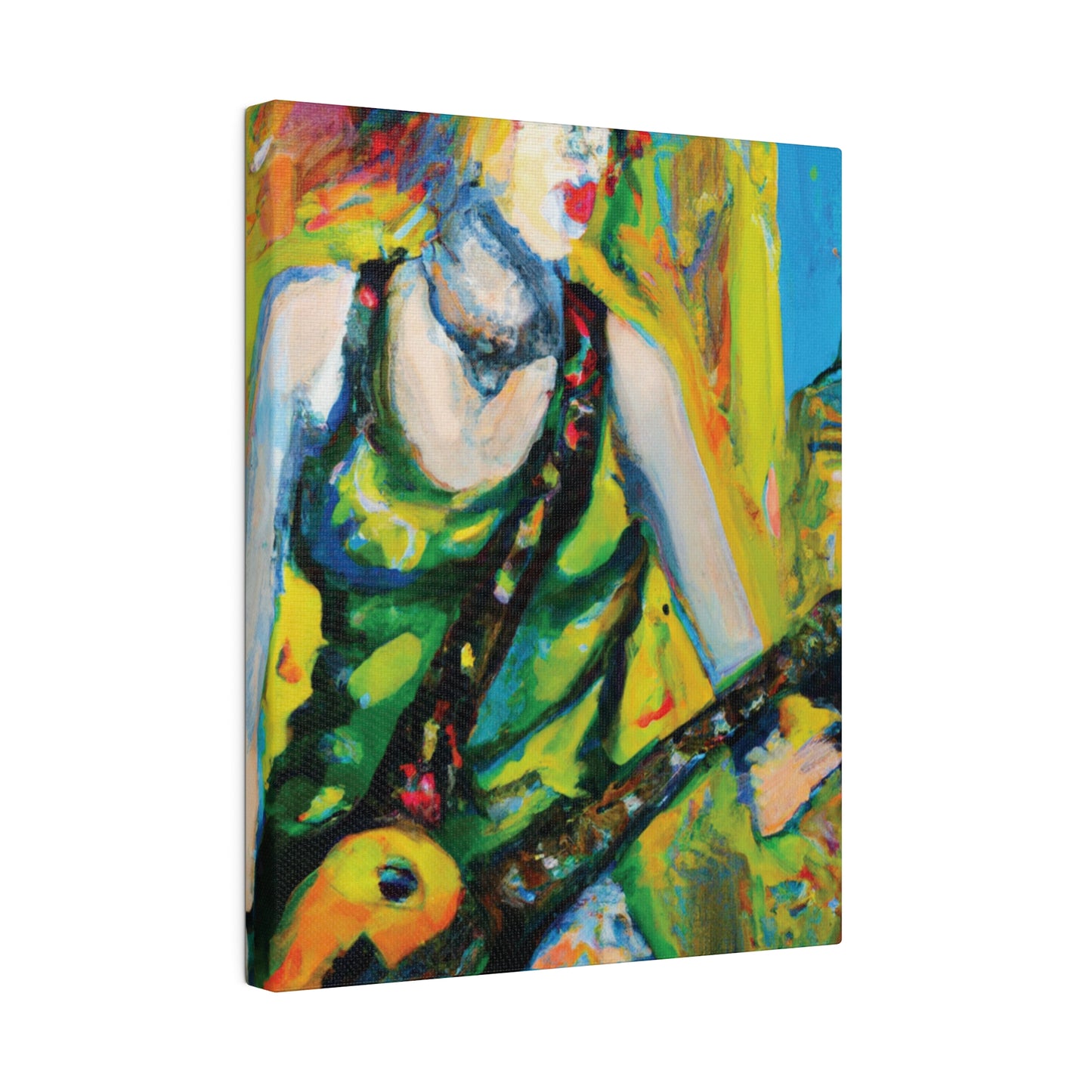 4713C - Rockstar Oil Painting Style Print | Poster | Home Decor | Wall Art | Music Art | Canvas