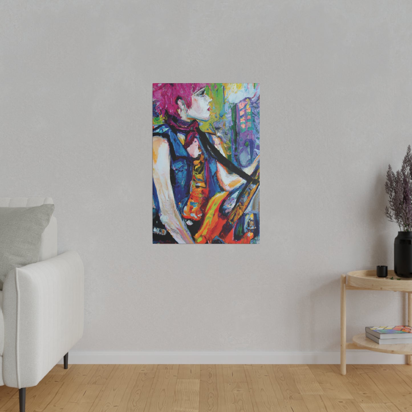 9045Z - Rockstar Oil Painting Style Print | Poster | Home Decor | Wall Art | Music Art | Canvas