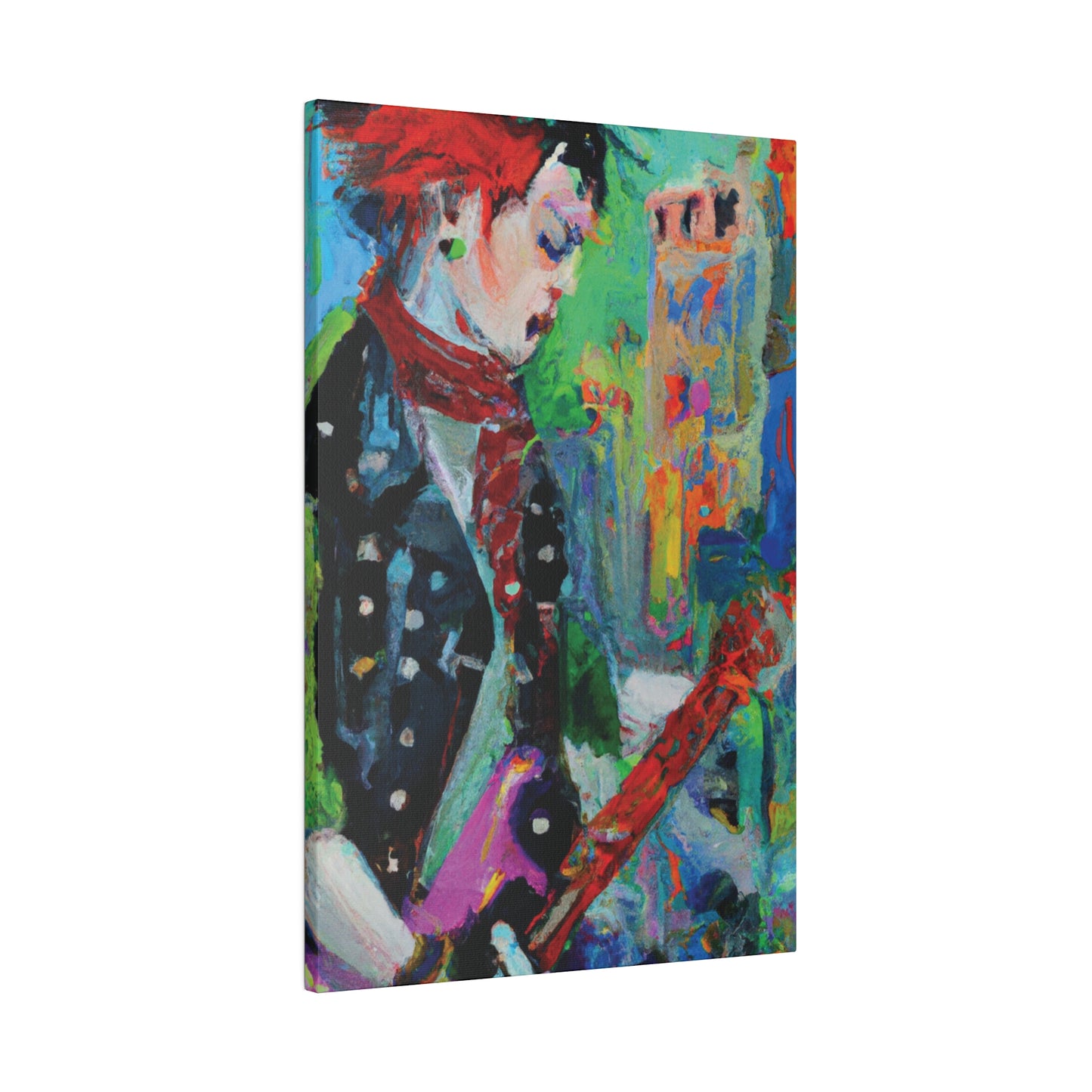 9721W - Rockstar Oil Painting Style Print | Poster | Home Decor | Wall Art | Music Art | Canvas