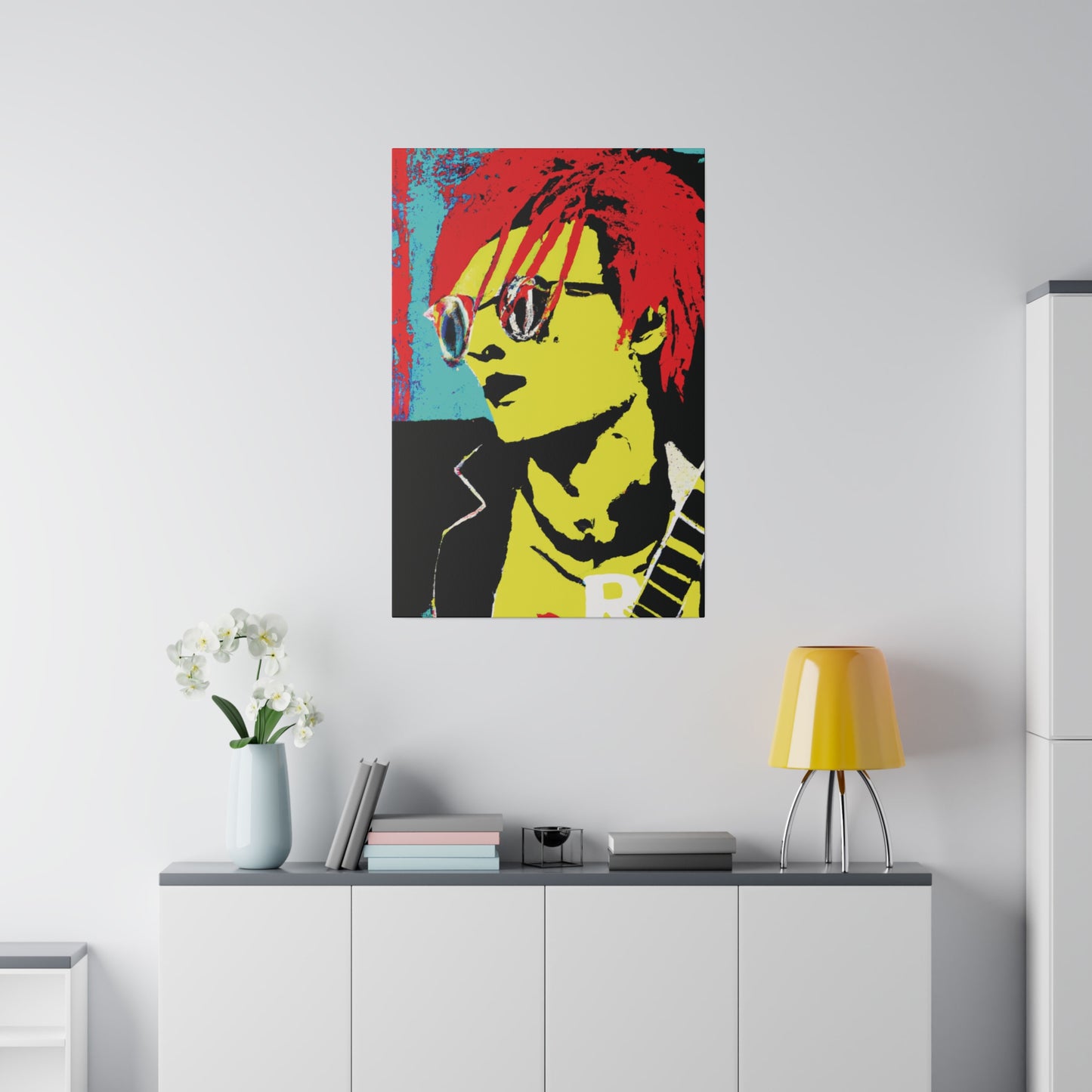 7012P - Rockstar Painting Print | Face | Abstract | Poster | Home Decor | Wall Art | Music Art | Canvas