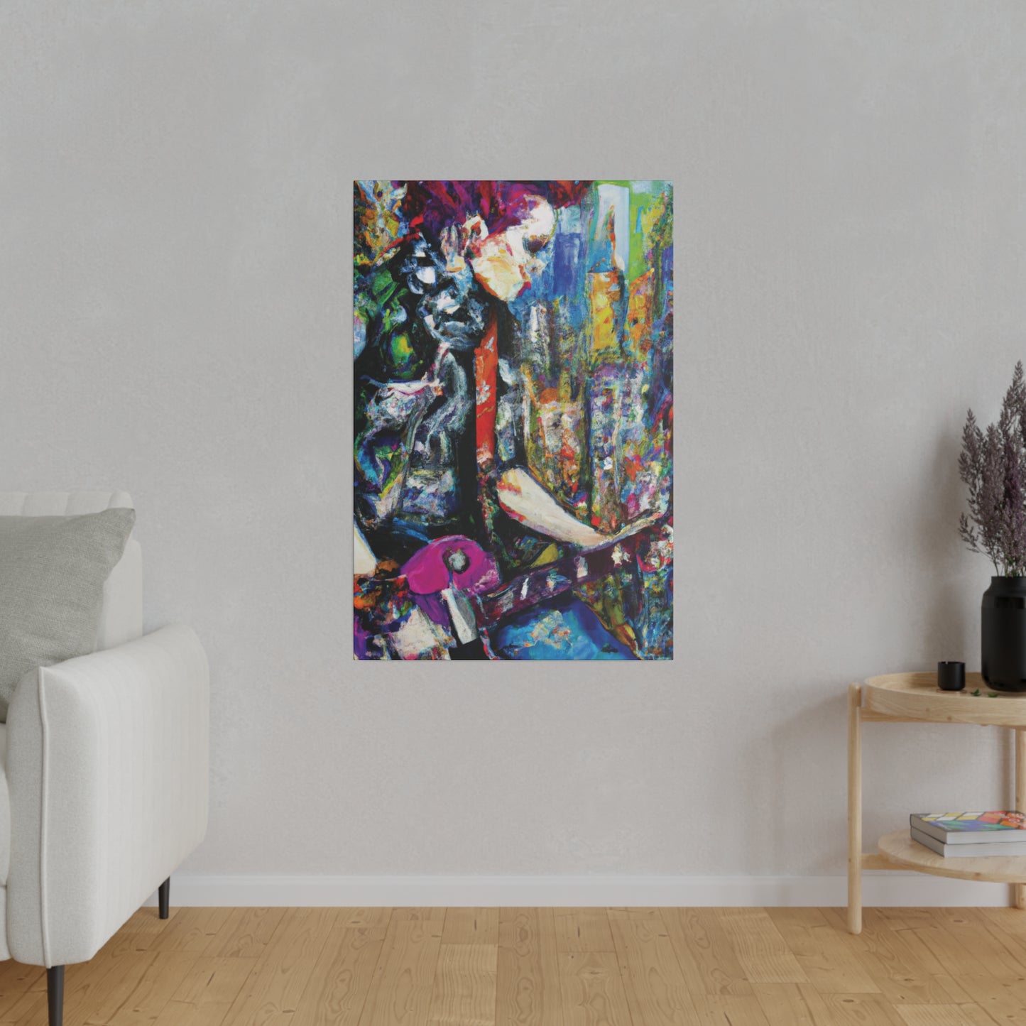 4329G - Rockstar Oil Painting Style Print | Poster | Home Decor | Wall Art | Music Art | Canvas